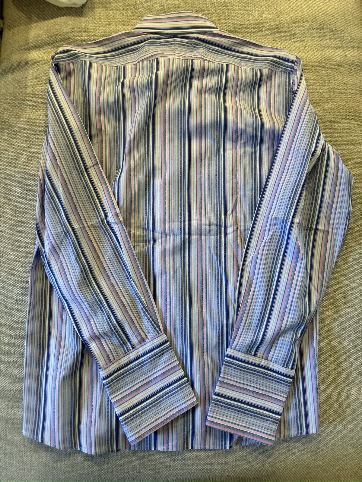 Duchamp London DUCHAMP LONDON Made in Italy French Cuff Sport Shirt Size US XL / EU 56 / 4 - 9 Thumbnail