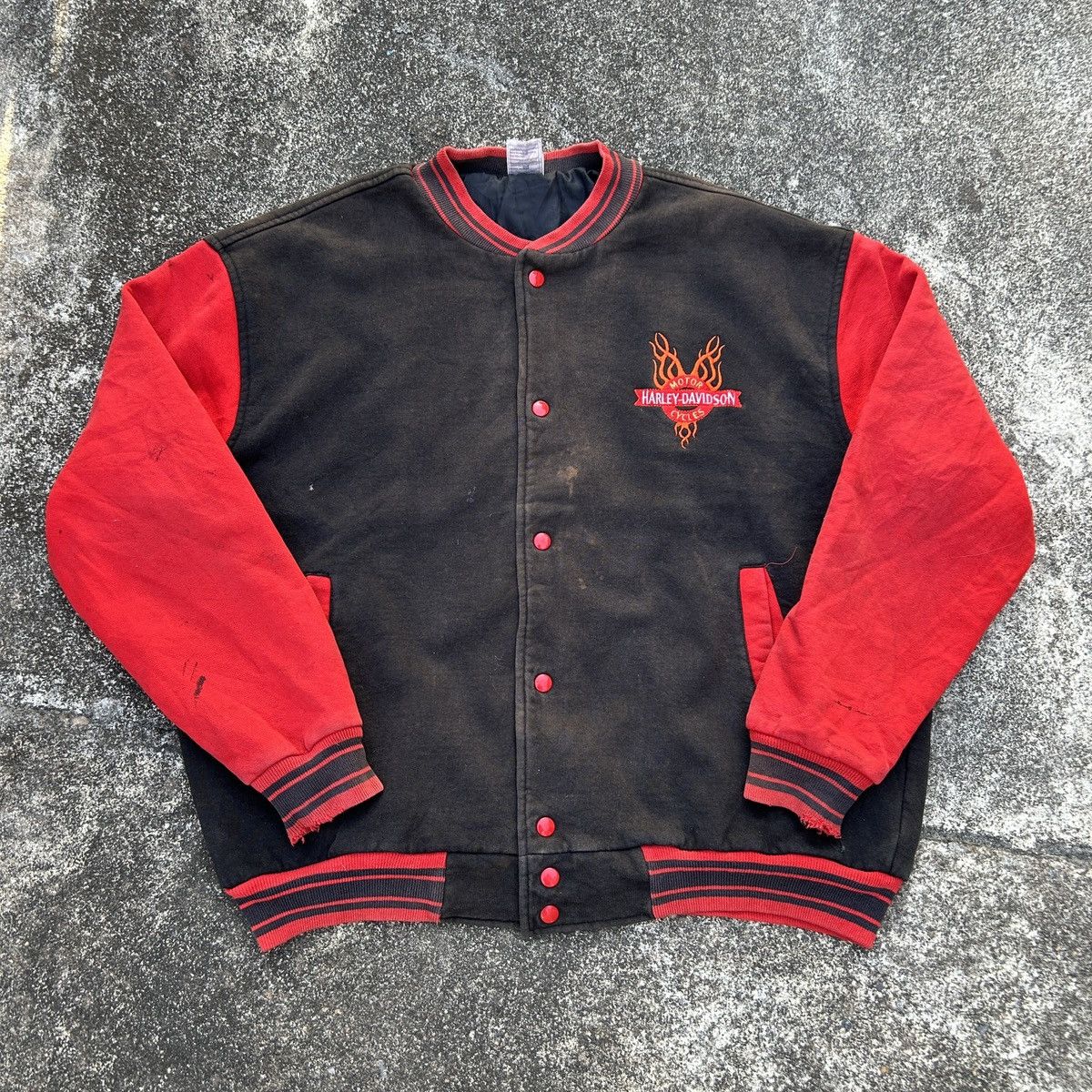 Harley Davidson Vintage Harley-Davidson Varsity Jacket 🔥 Size US XL / EU 56 / 4 - 1 Thumbnail