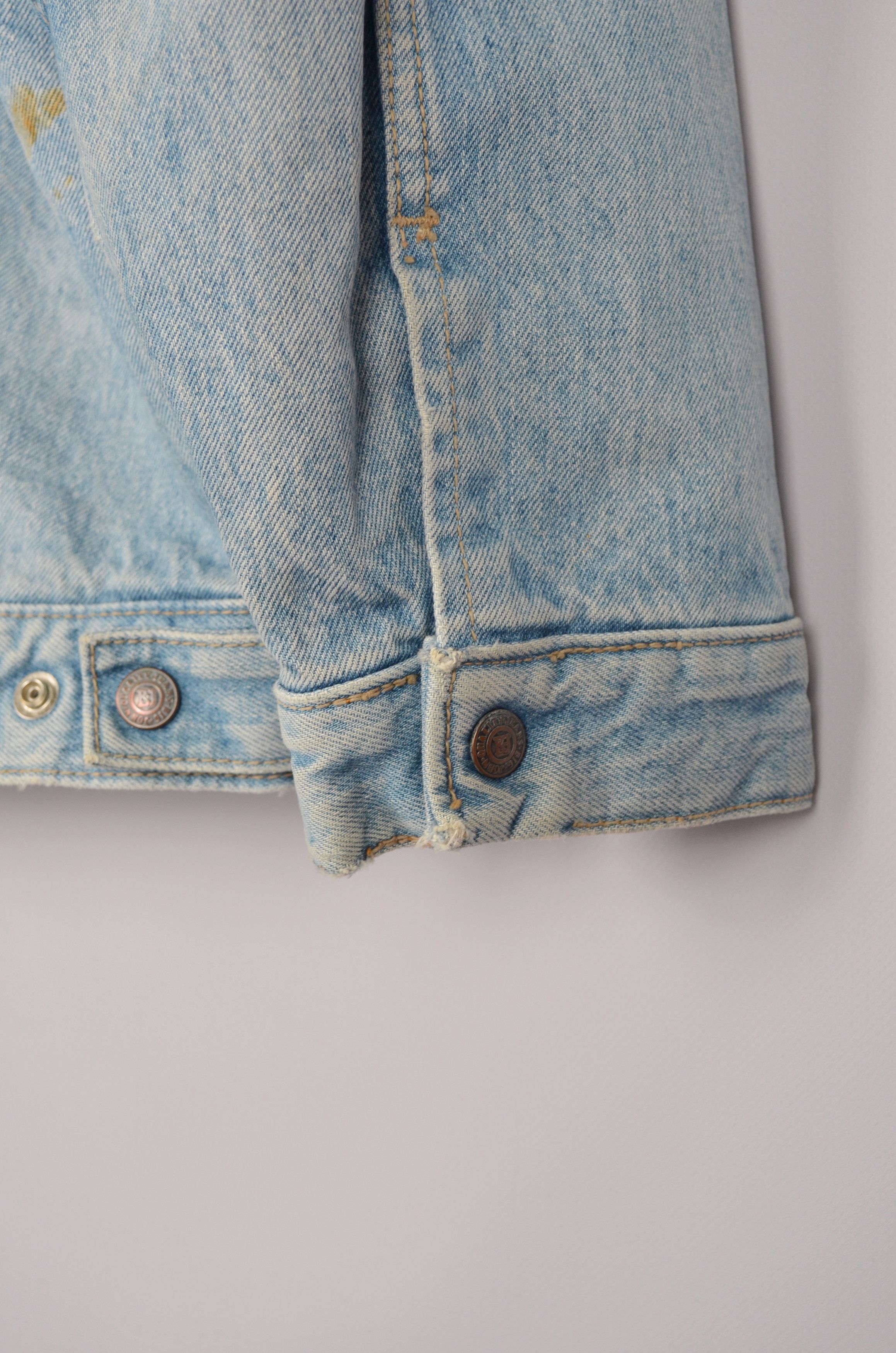 Big John × Vintage Vintage 90s Big-John Denim Trucker Sherpa Blue Jacket RARE Size US L / EU 52-54 / 3 - 19 Thumbnail