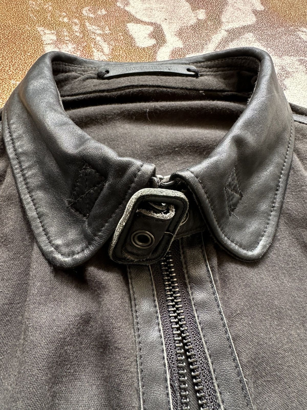 Japanese Brand 00's Bark Tannage linen leathers light jacket Size US M / EU 48-50 / 2 - 9 Thumbnail