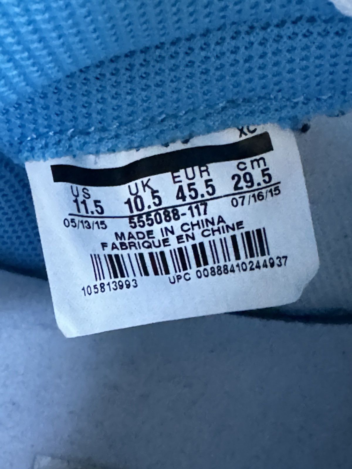 Jordan Brand Jordan 1 retro OG UNC 2015 Size US 11.5 / EU 44-45 - 9 Thumbnail