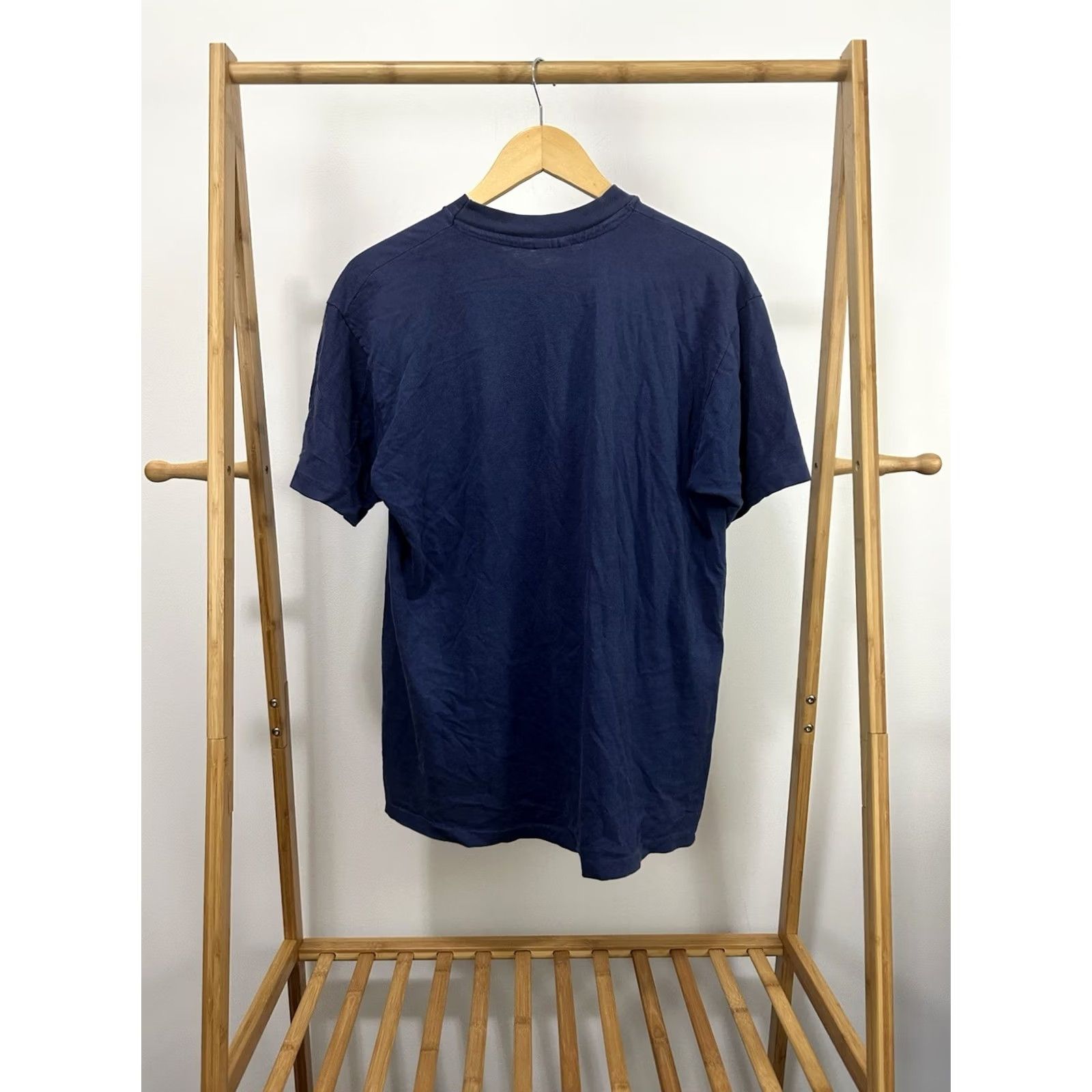 Hanes VINTAGE 80s Hanes Beefy Work T-Shirt XL Blue Worn Cotton Pocket Front WIP Mens Size US XL / EU 56 / 4 - 2 Thumbnail