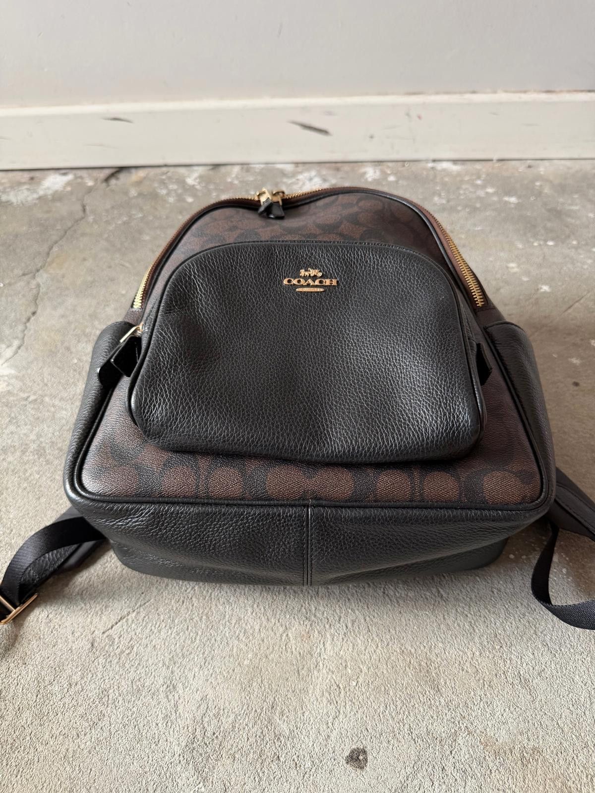 Coach Coach Signature Court Backpack Brown/Black Size ONE SIZE - 6 Thumbnail