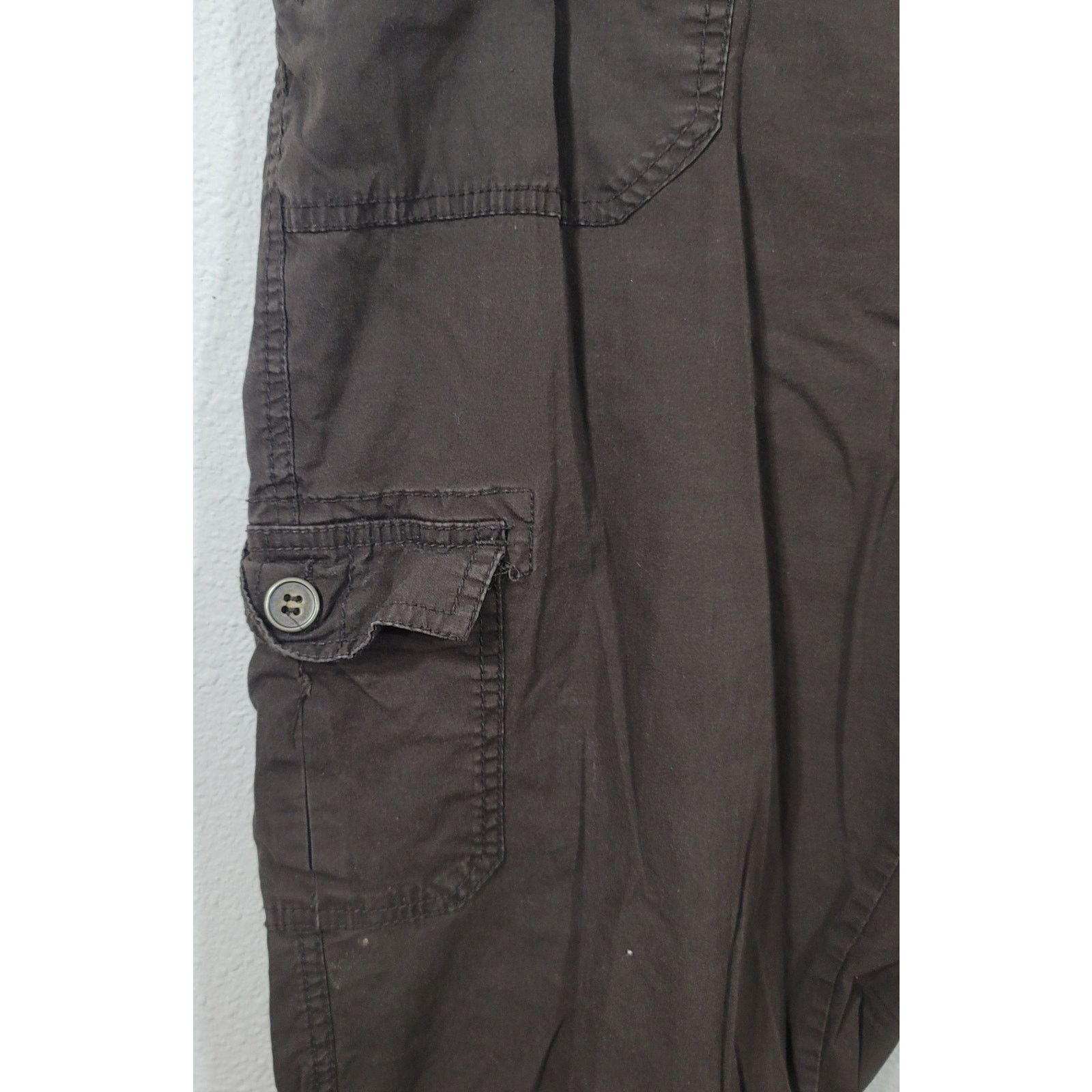 Other Dressbarn Brown Flat Front Cargo Cropped Pant 16 Side Pocket Size 38" / US 16 / IT 52 - 6 Thumbnail