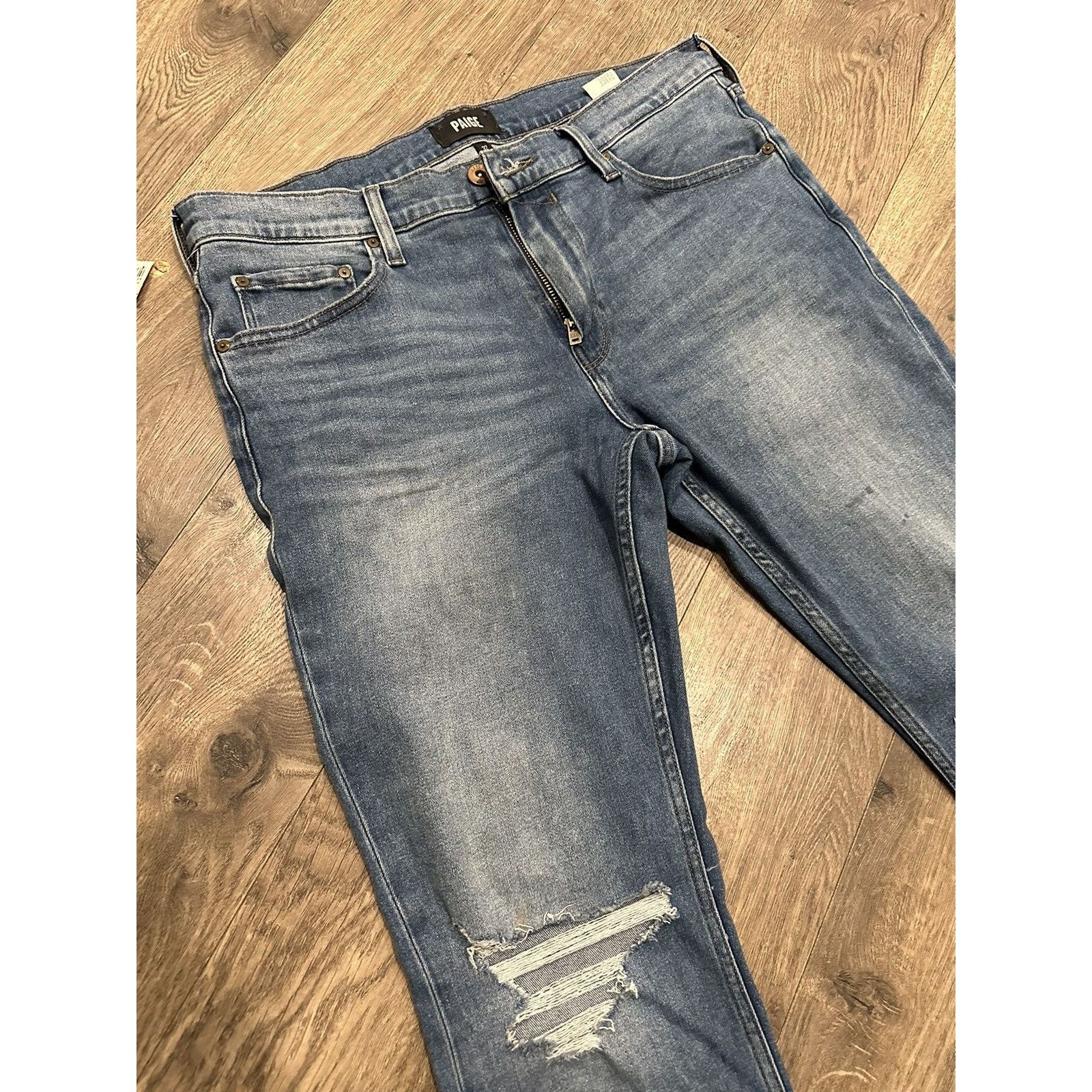 Paige Paige Denim Archie Destructed Blue Jeans Sz. 32 New NWT Size US 32 / EU 48 - 2 Thumbnail