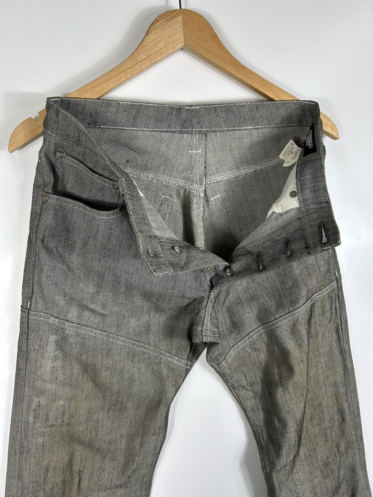 Tornado Mart 🔥Tornado Mart Silver Strapped Flared Denim Size 30" / US 8 / IT 44 - 6 Thumbnail