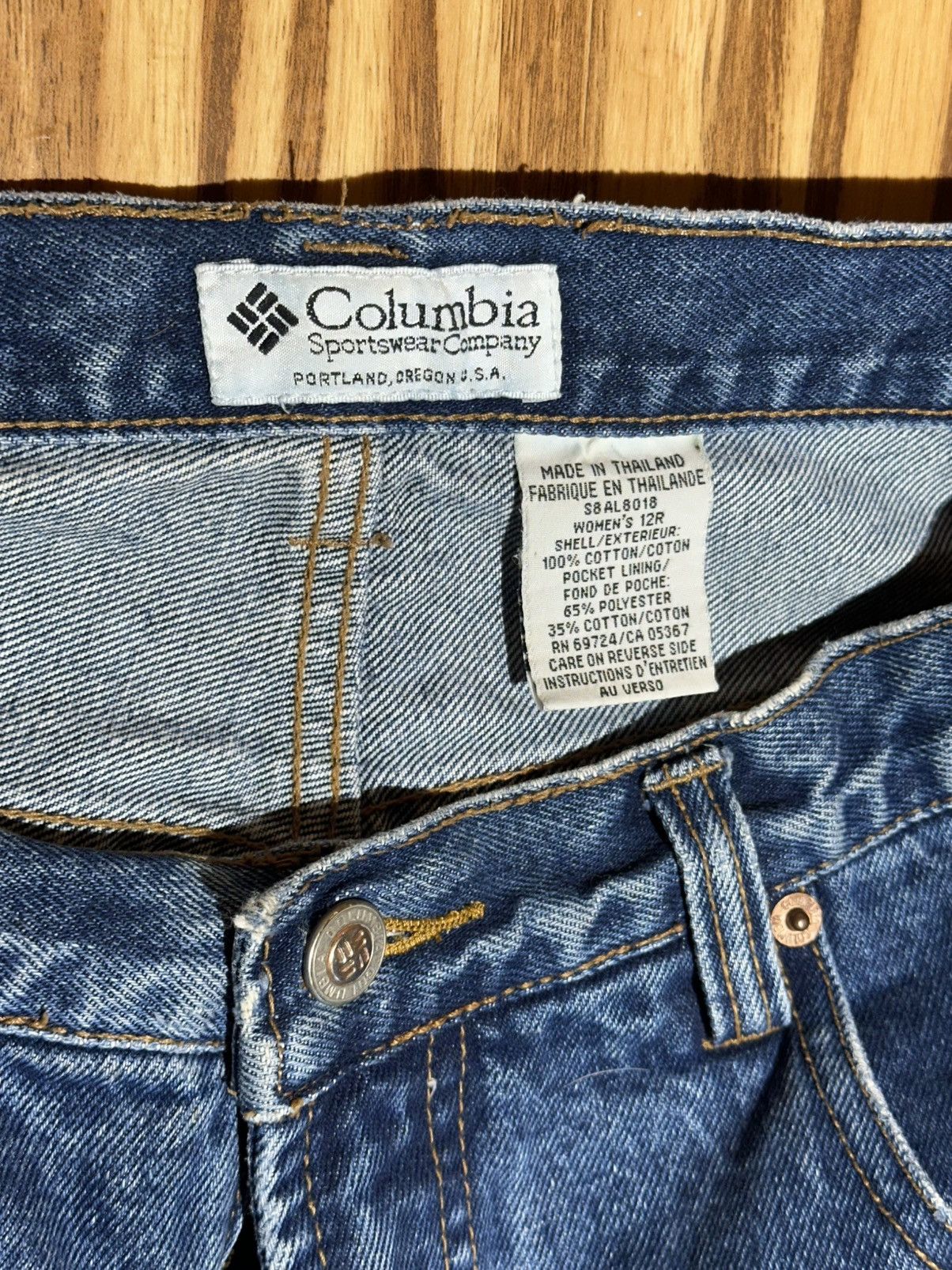 Columbia Columbia Womens Deep Blue Straight Jeans size 12r Size 34" / US 12 / IT 48 - 4 Thumbnail