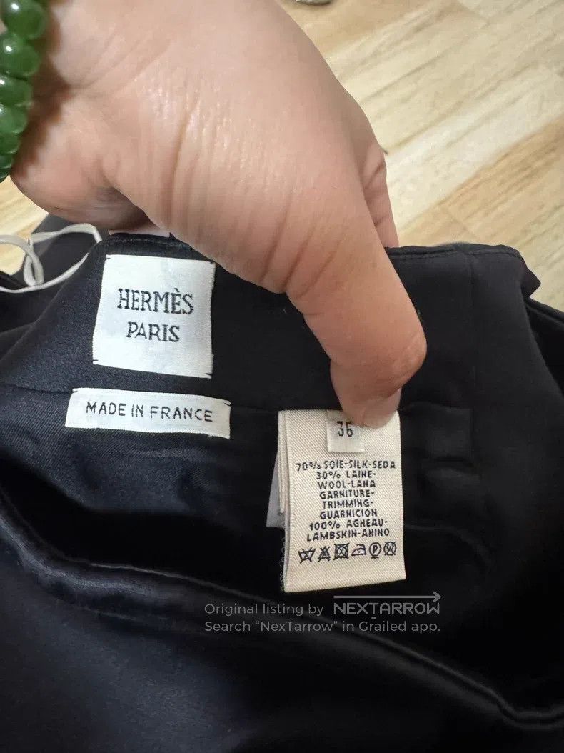 Hermes Hermes Satin skirt Size 24" / US 00 / IT 34 - 5 Thumbnail