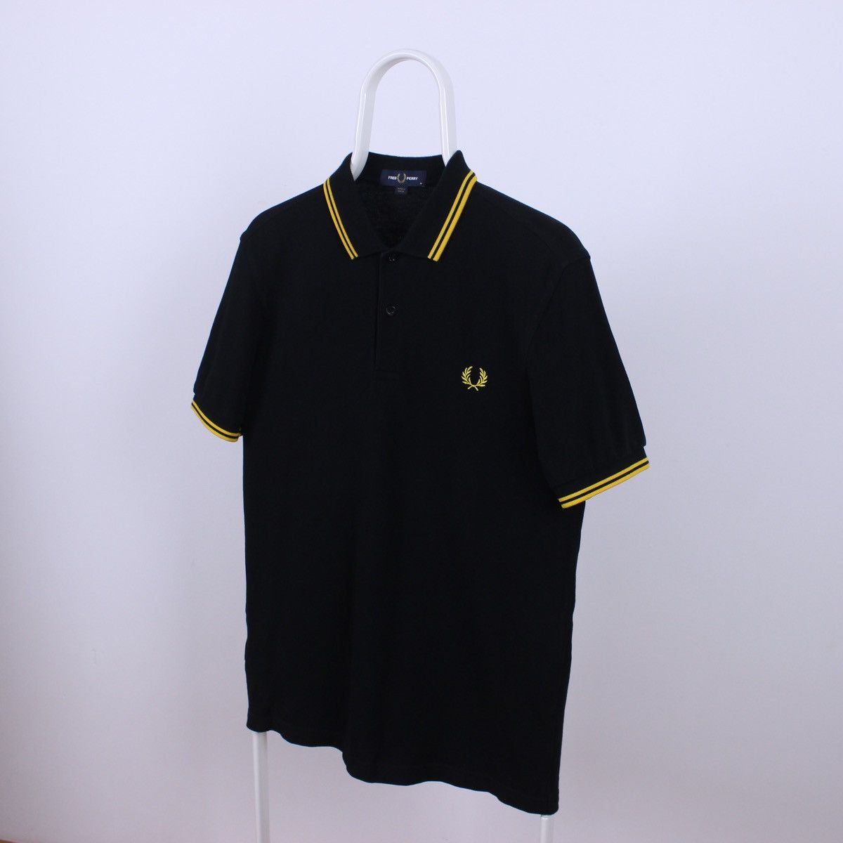 Fred Perry Vintage Fred Perry Black & Yellow Short Sleeve Polo Size US M / EU 48-50 / 2 - 2 Thumbnail