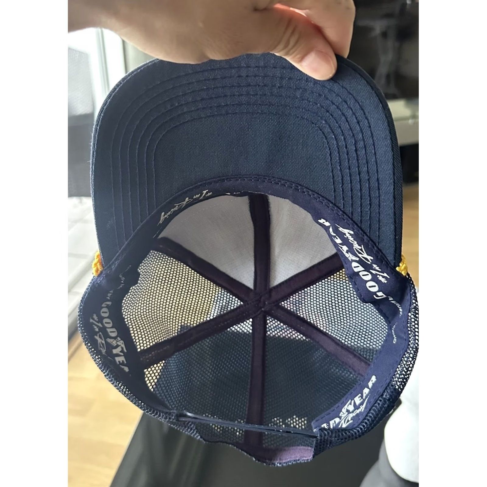 Vintage VINTAGE Swingster Trucker Hat Cap USA NWOT Adult One Size Navy Blue Foam Canvas Snapback Adjustable 80s Goodyear Patch Pattern Solid Mens Size ONE SIZE - 6 Thumbnail
