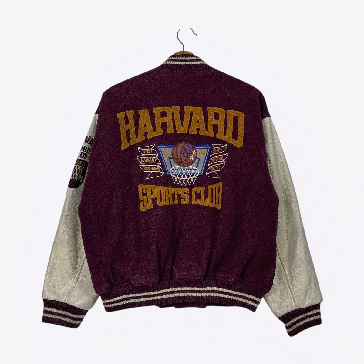 Other Vintage Harvard Sports Club Basketball Varsity Jacket Size US M / EU 48-50 / 2 - 1 Thumbnail