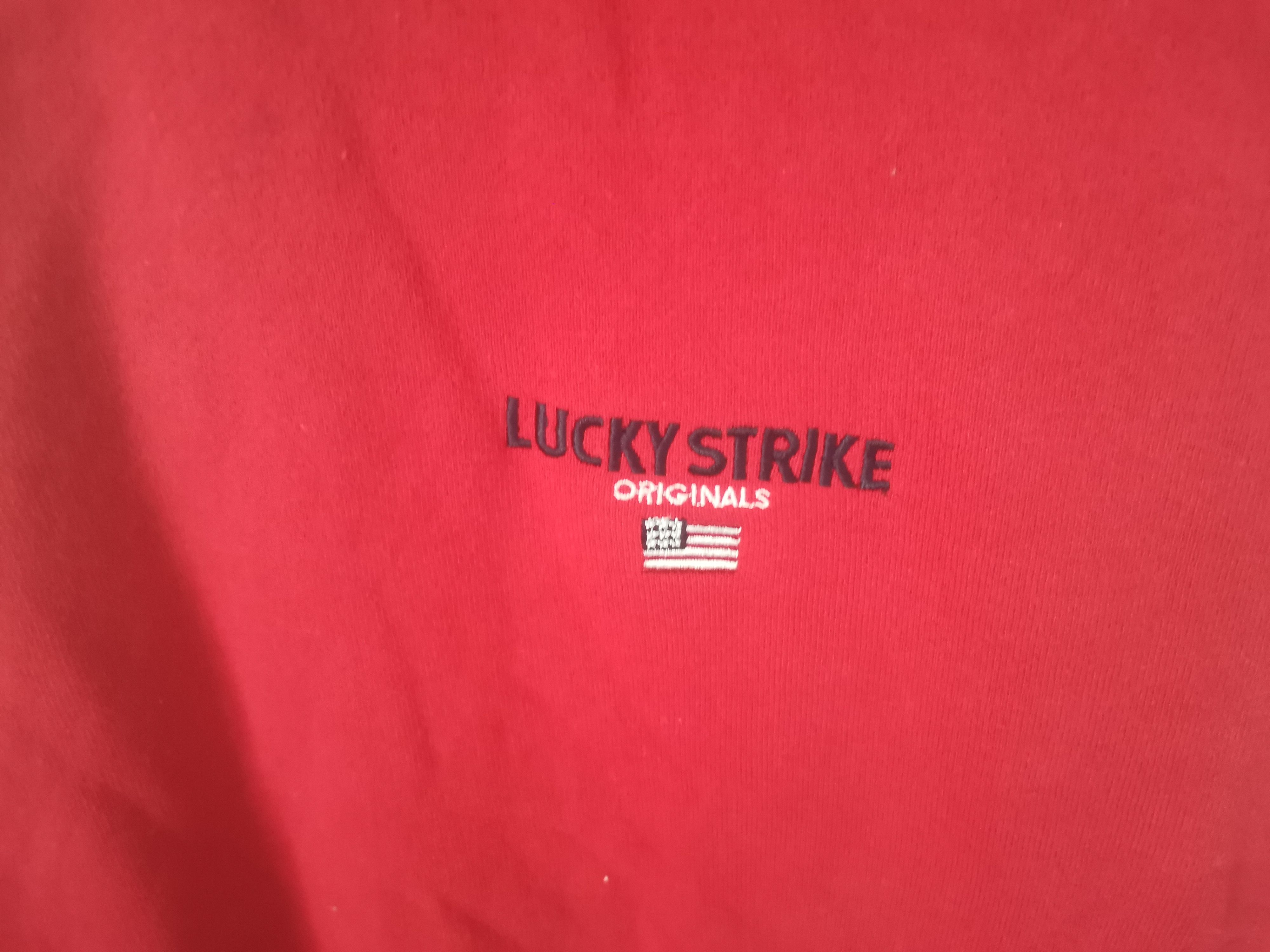 Lucky Brand × Sports Specialties Rare vintage Lucky strike sweatshirt red colour Size US L / EU 52-54 / 3 - 5 Thumbnail