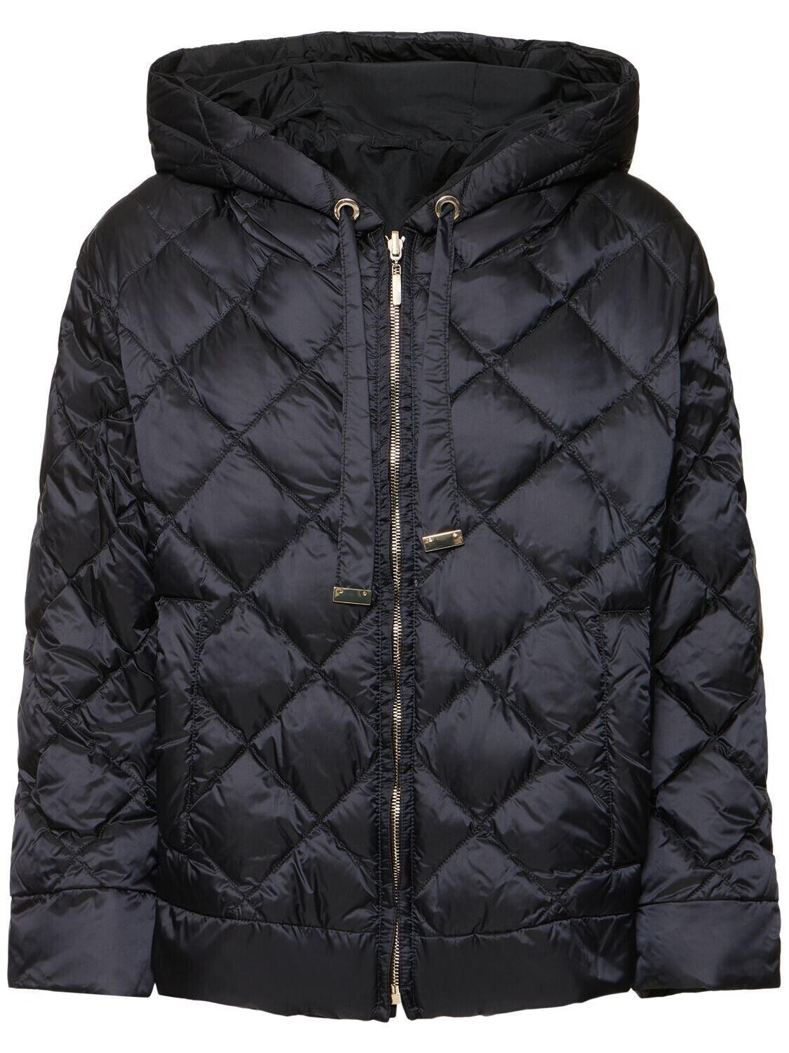Max Mara MAX MARA Disoft $1350 Black Reversible Down Jacket New Size XXS / US 00 / IT 34 - 5 Thumbnail