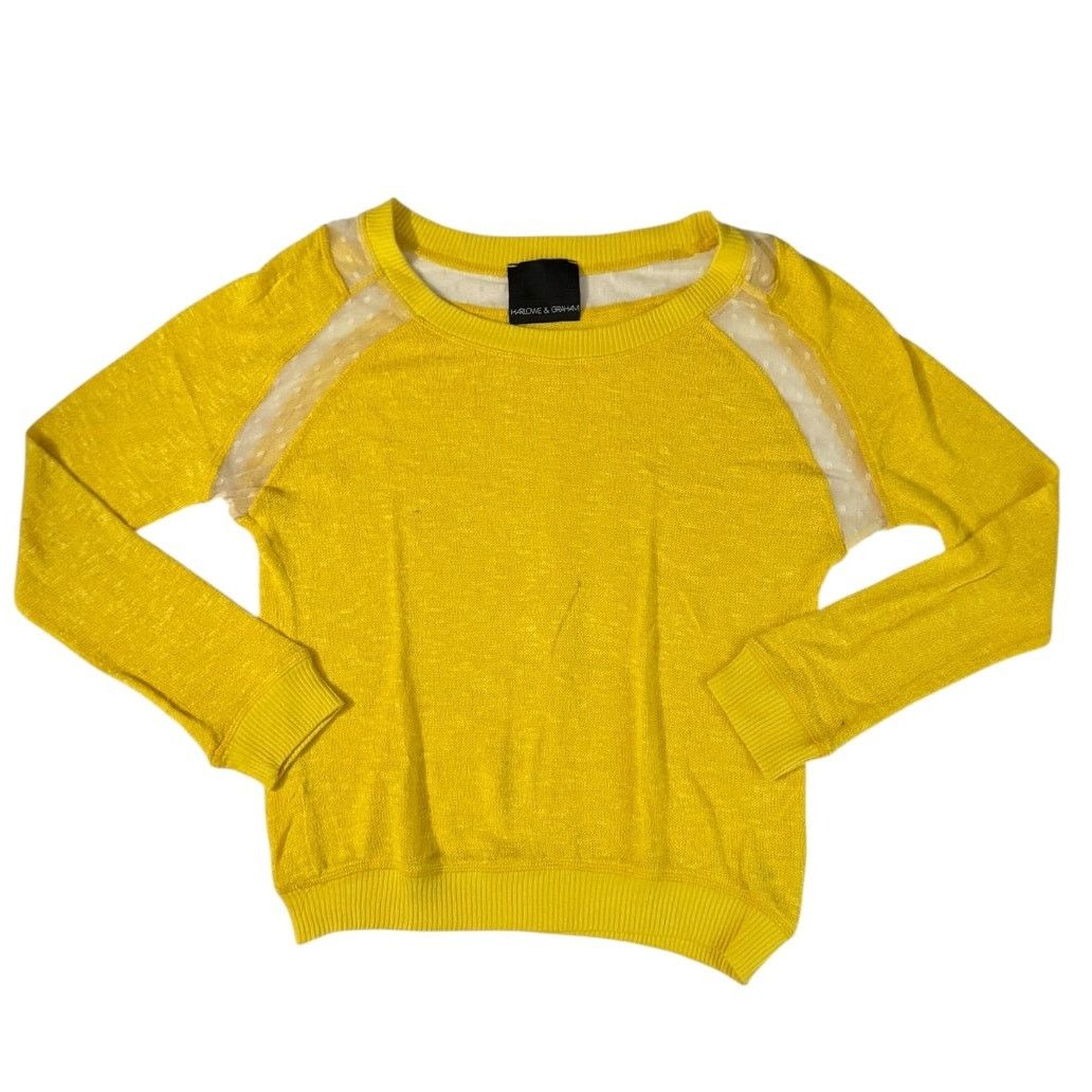 Other Harlowe & Graham Yellow Lace Accent Retro Sweater Medium Size M / US 6-8 / IT 42-44 - 1 Thumbnail