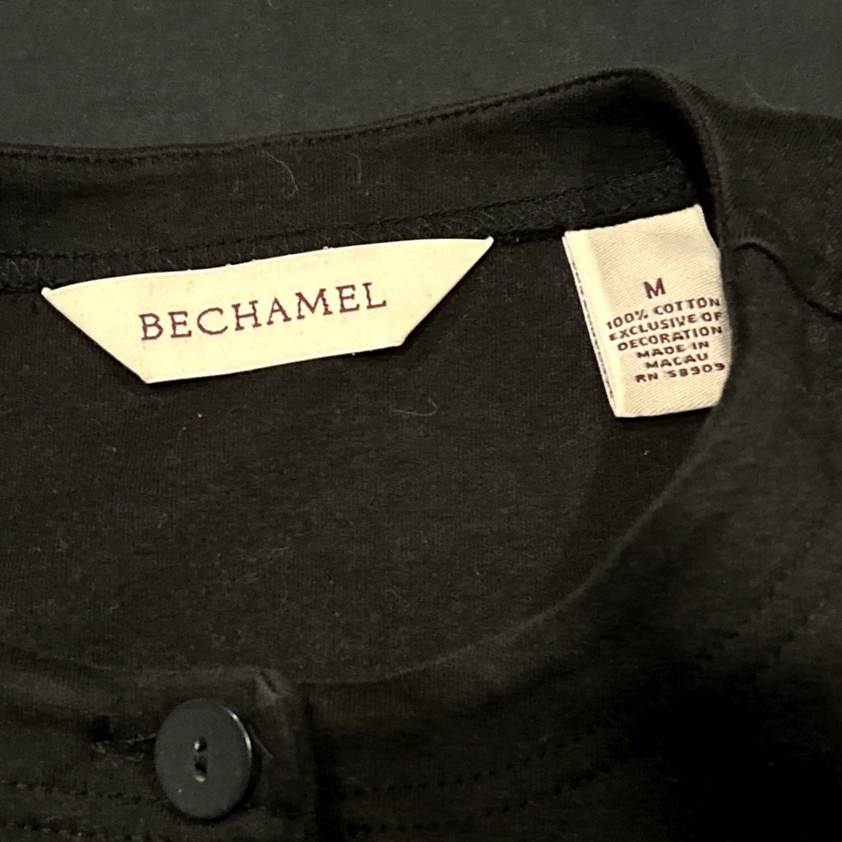 Vintage VINTAGE Bechamel Top Womens M Black Cat Embroidered Button Long Sleeve Unique B10 Size M / US 6-8 / IT 42-44 - 3 Thumbnail