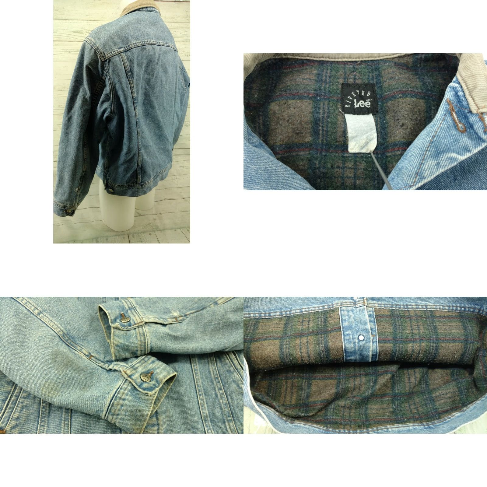 Vintage VINTAGE Lee Riveted Denim Trucker Jacket Lined Blanket XL Mens REG #2 Size US XL / EU 56 / 4 - 8 Thumbnail