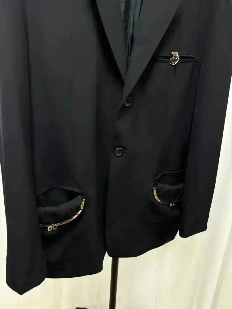 Yohji Yamamoto Yohji Yamamoto Pour Homme 91AW Wool Blazer Jacket Size US M / EU 48-50 / 2 - 2 Thumbnail