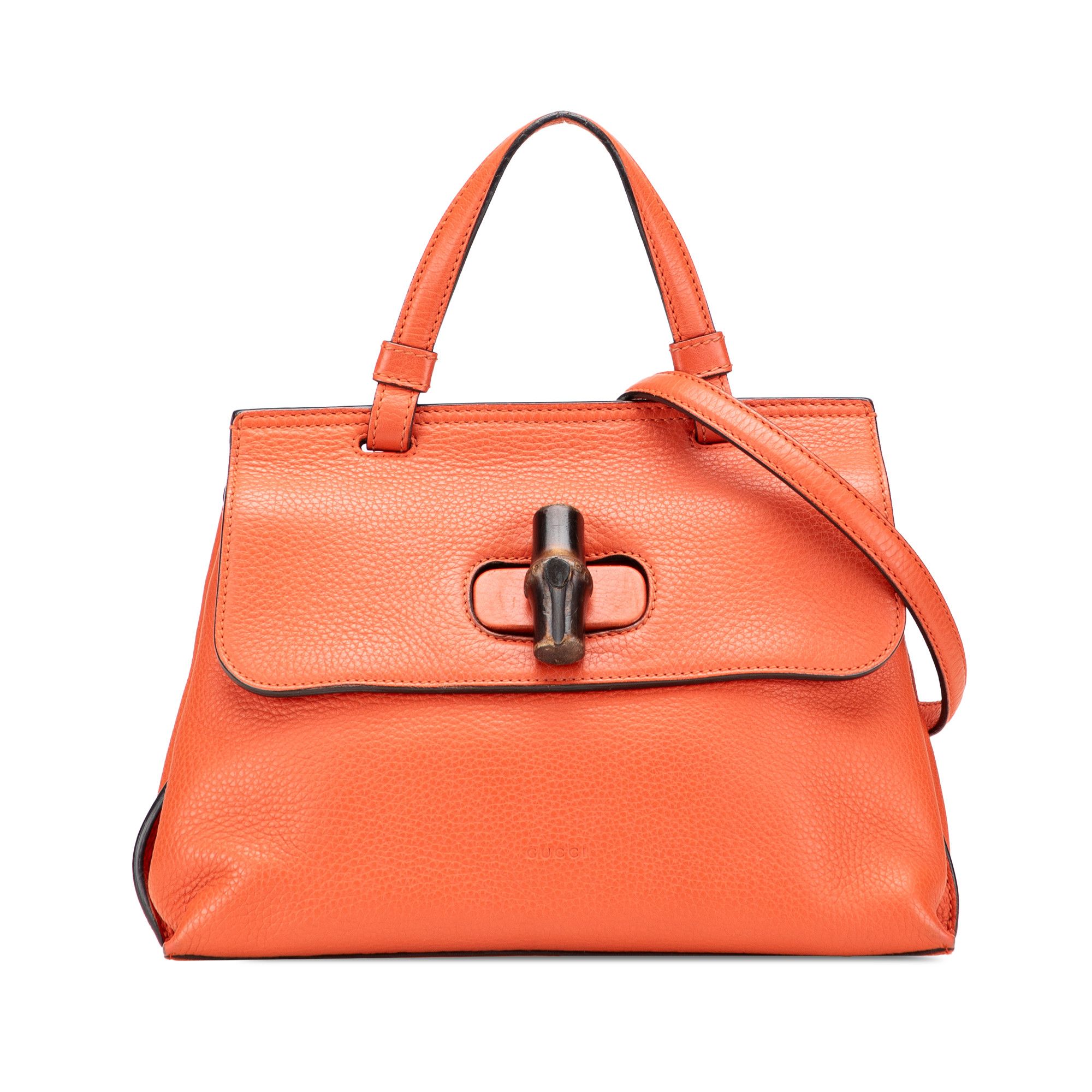 Gucci Gucci Small Leather Bamboo Daily Satchel Size ONE SIZE - 1 Thumbnail
