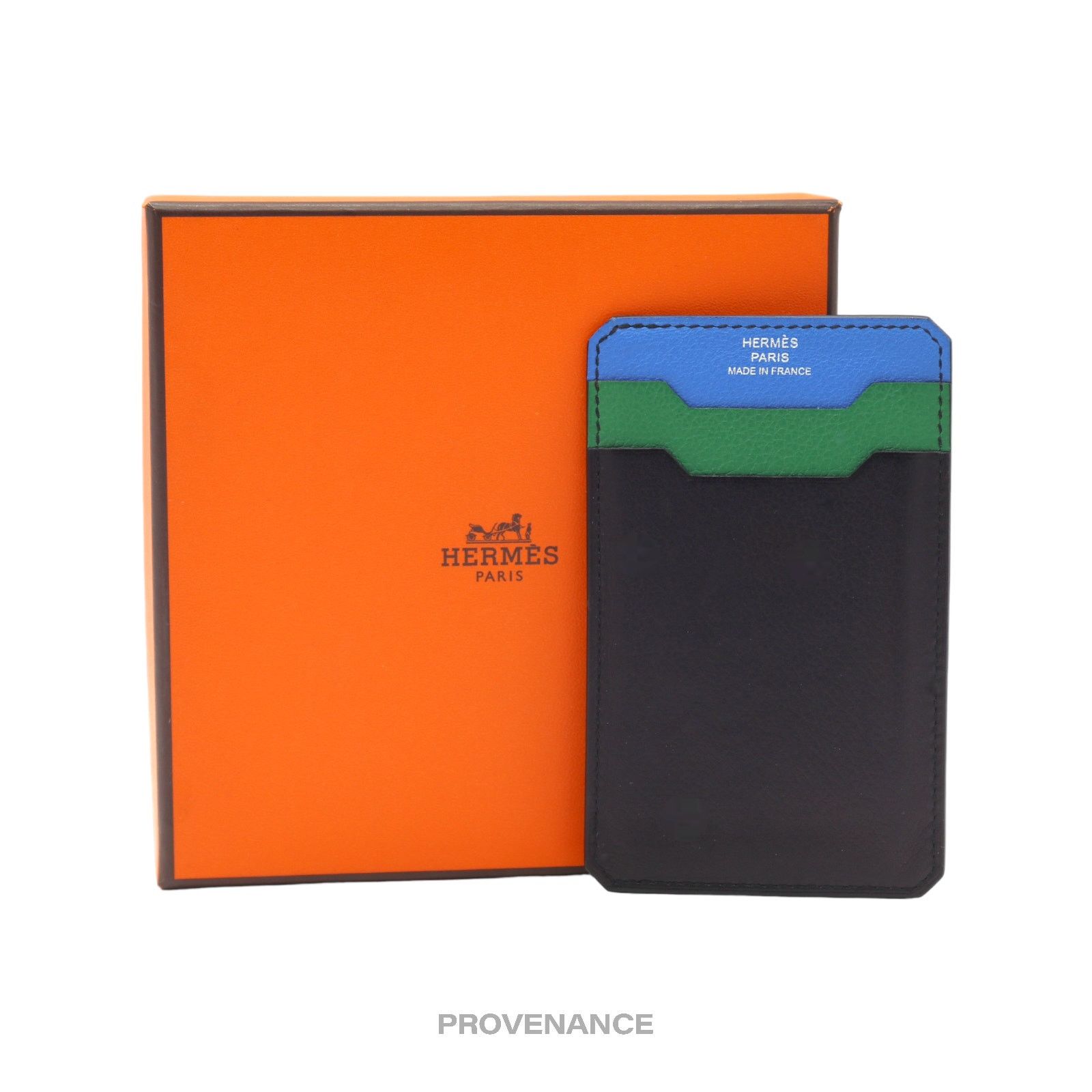 Hermes 🔴 Hermès 3CC Wallet - Blue/Black/Green Leather Size ONE SIZE - 1 Thumbnail