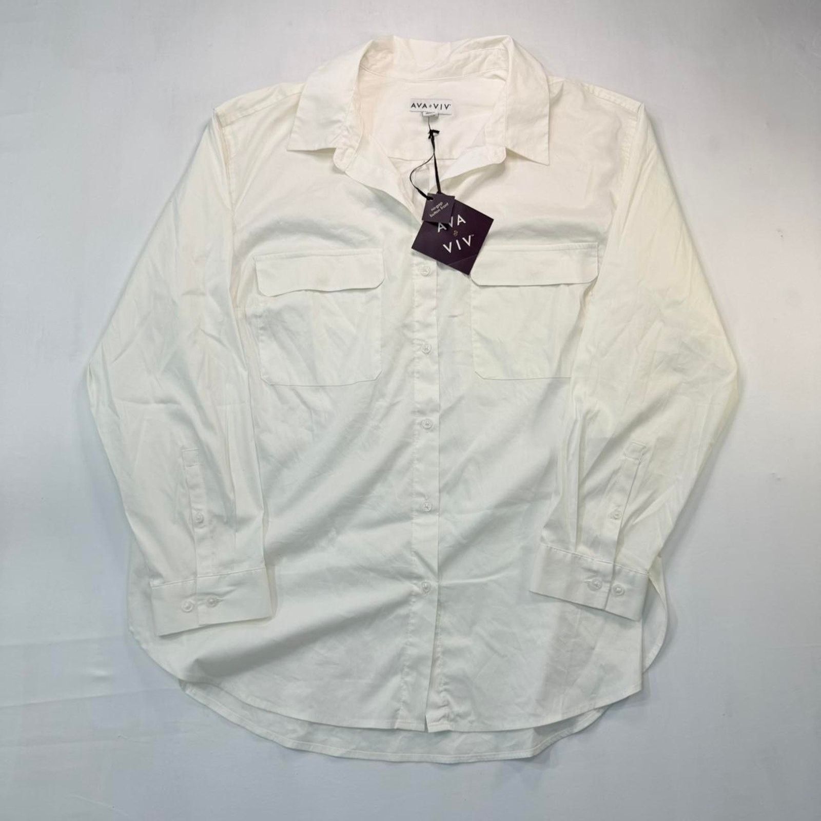 & Other Stories NWT Ava & Viv White button-down shirt with a relaxed fit Size XL / US 12-14 / IT 48-50 - 1 Thumbnail