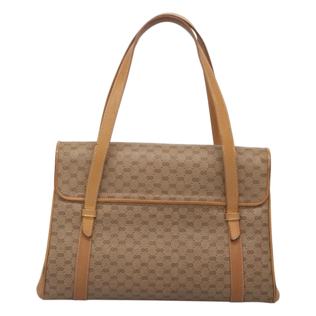 Gucci GUCCI Micro GG Supreme Hand Bag Pvc Beige Gold 000 46 000 46 Size ONE SIZE - 3 Thumbnail