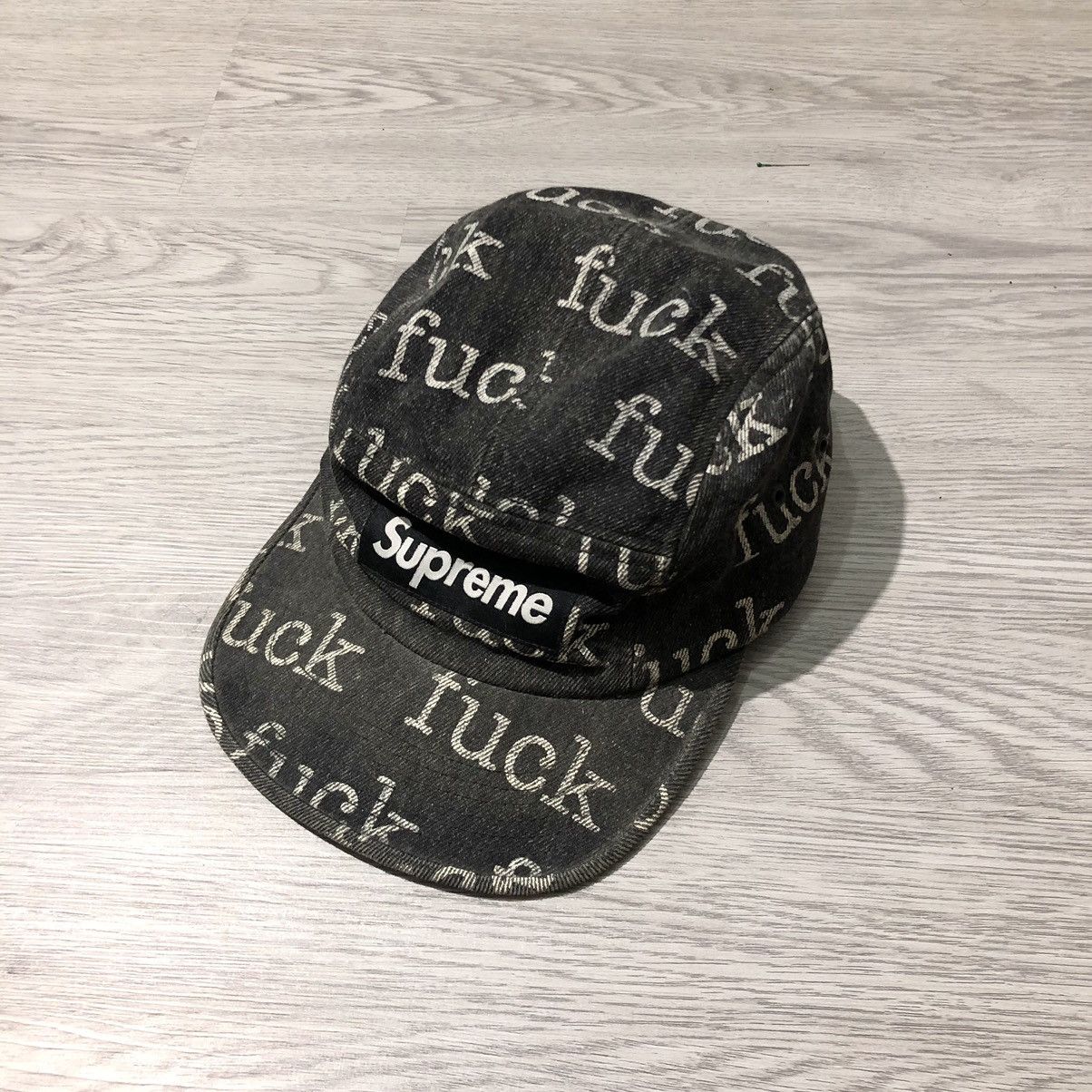 supreme シュプリーム　fuck キャップ Supreme 'Fuck Denim Camp Cap'キャンプキャップ シュプリーム