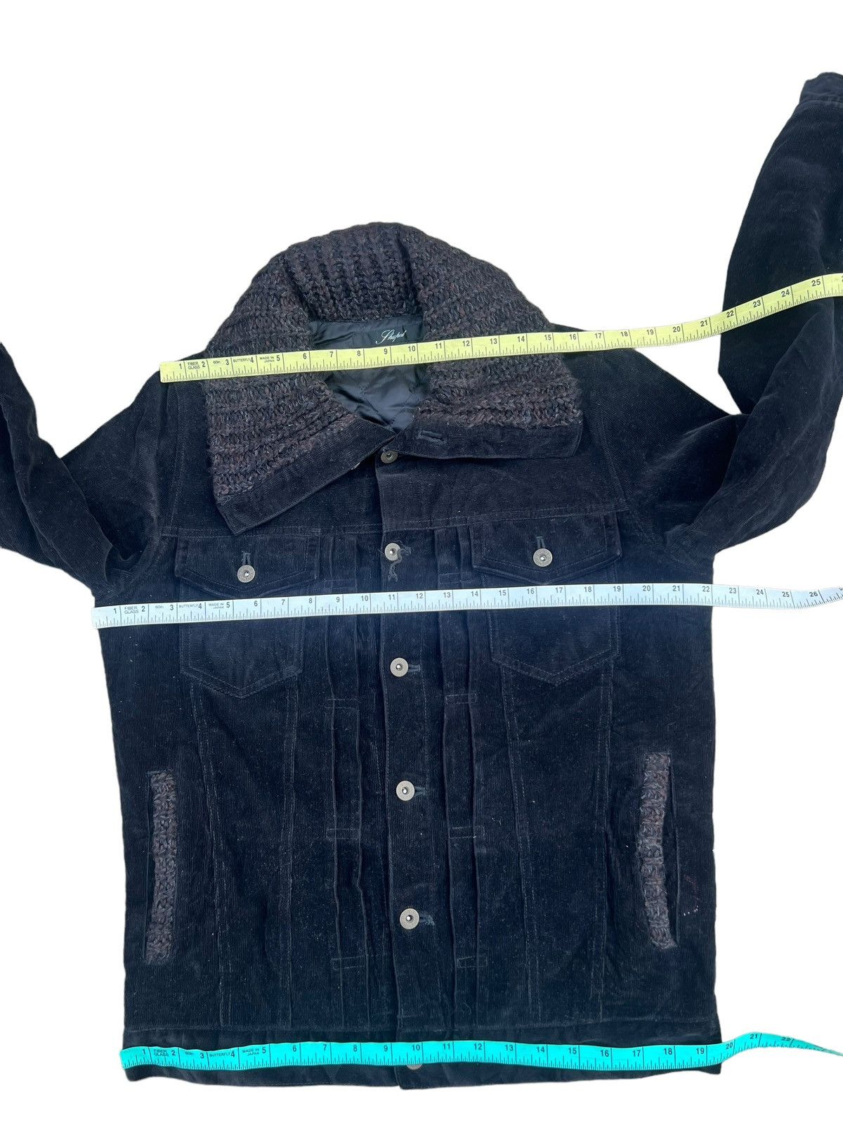 SHAREEF Shapel Japan High Neck Black Corduroy Trucker Jacket Size US M / EU 48-50 / 2 - 3 Thumbnail