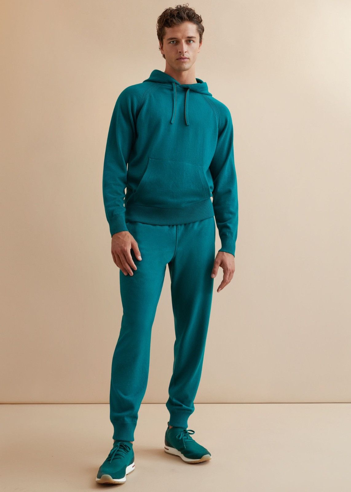 Loro Piana o1srvl11e1124 Plain-Knit Hoodie in Teal Size US S / EU 44-46 / 1 - 2 Thumbnail