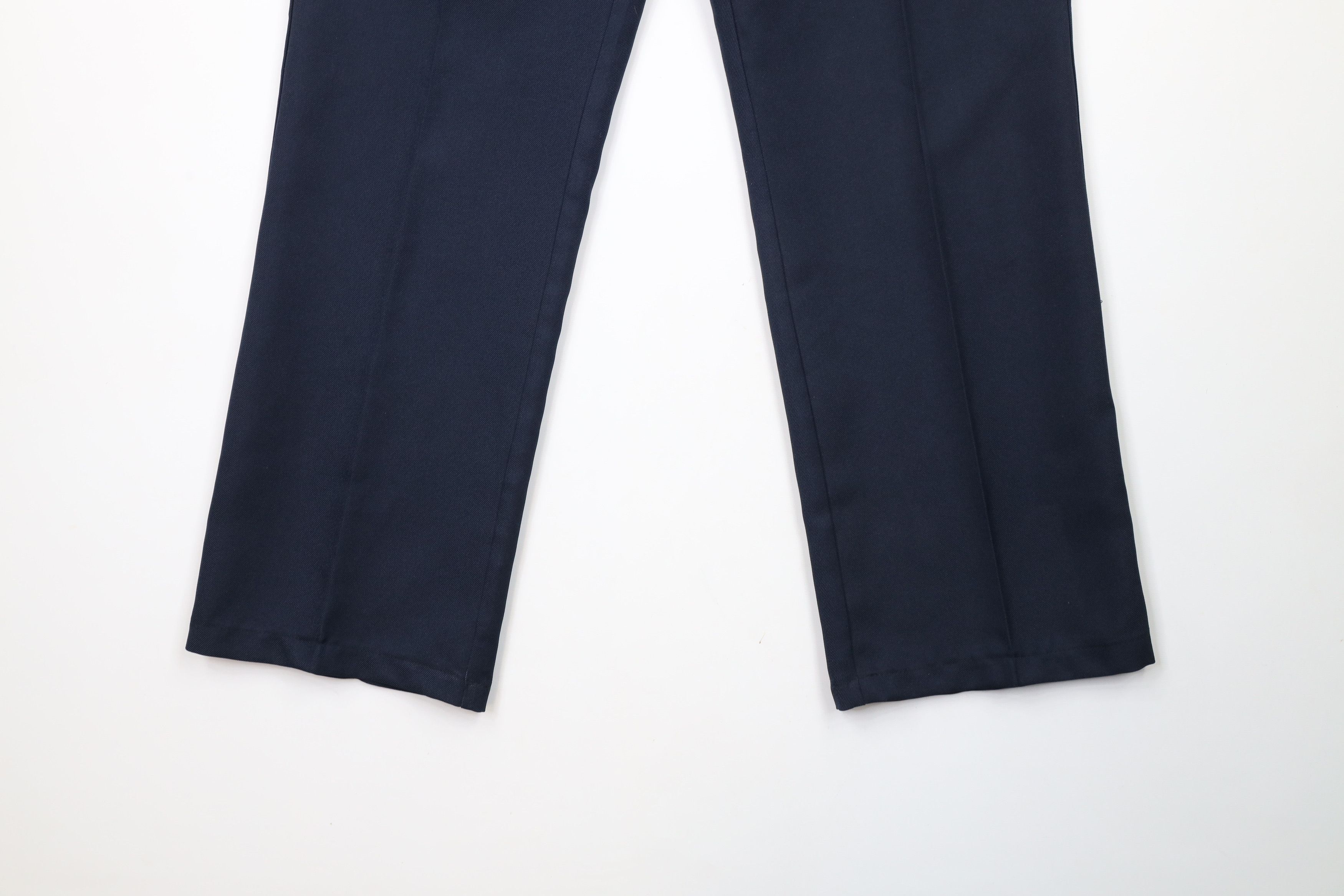 Vintage Vintage 90s Streetwear Knit Flared Wide Leg Chino Pants Navy Size US 33 - 4 Thumbnail