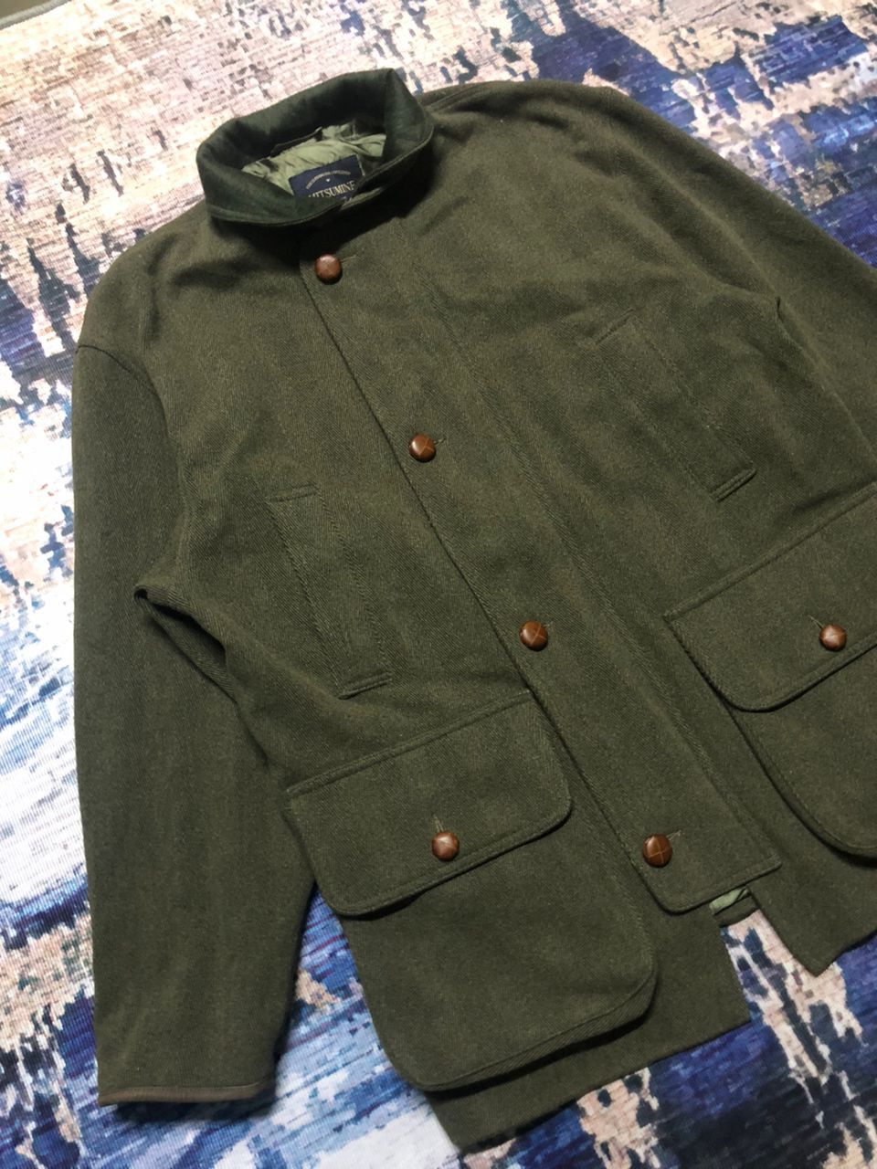 Hunter Vintage Mitsumine Green Hunting Wool Jacket Size US M / EU 48-50 / 2 - 6 Thumbnail