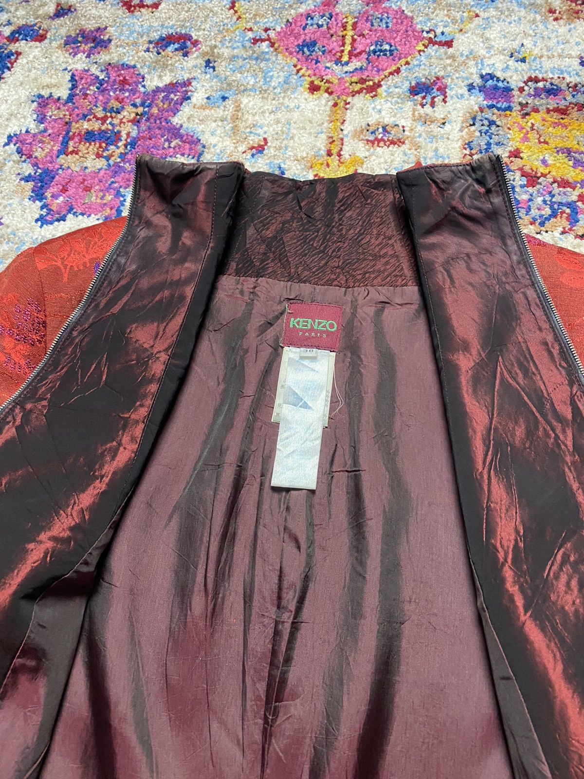 Kenzo × Vintage Vintage Kenzo Mandarin Collar Jacket 11564EP Size XS / US 0-2 / IT 36-38 - 7 Thumbnail