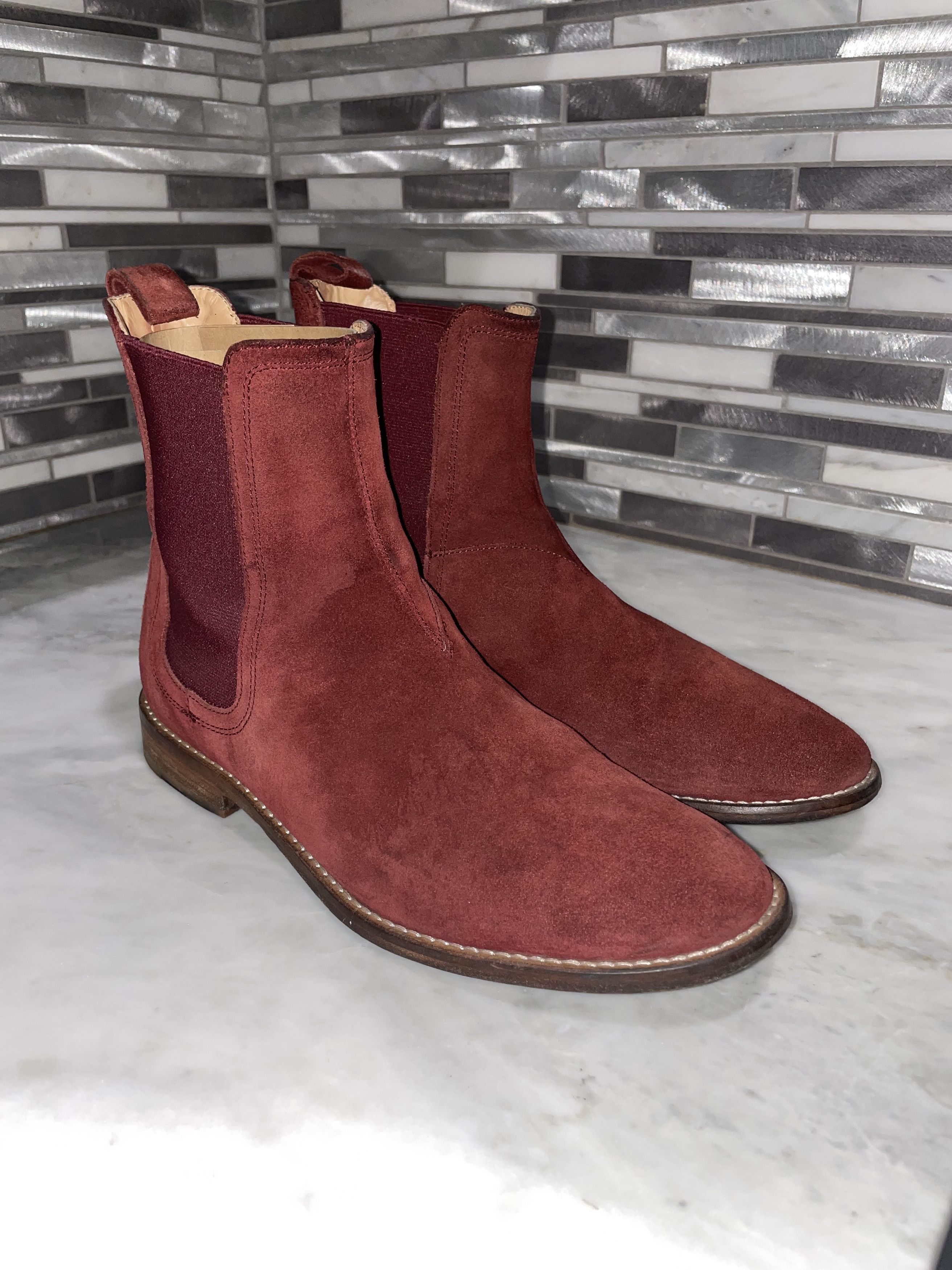 Represent Clo. Represent Chelsea Suede Leather Boot Merlot Size US 8 / EU 41 - 1 Thumbnail