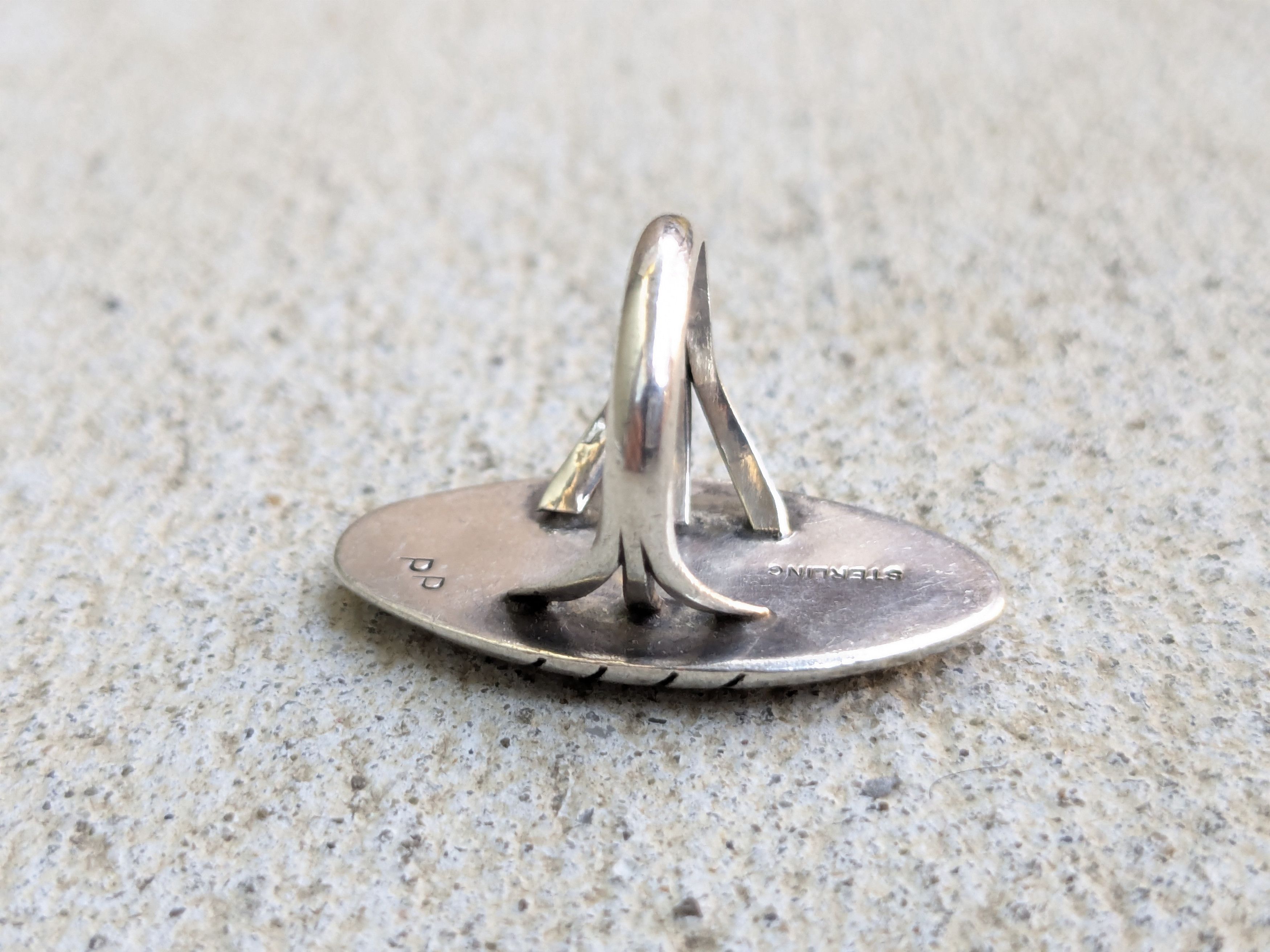 Jewelry × Vintage Vintage Patricia Platero Sterling Silver Ring Mother Pearl Size ONE SIZE - 8 Thumbnail