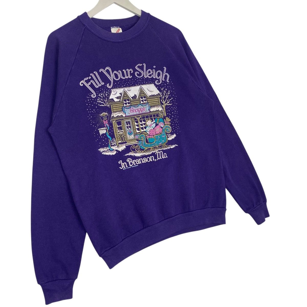 Other Vintage Jerzees Big Logo Printed Crewneck Purple Size L Size US L / EU 52-54 / 3 - 3 Thumbnail