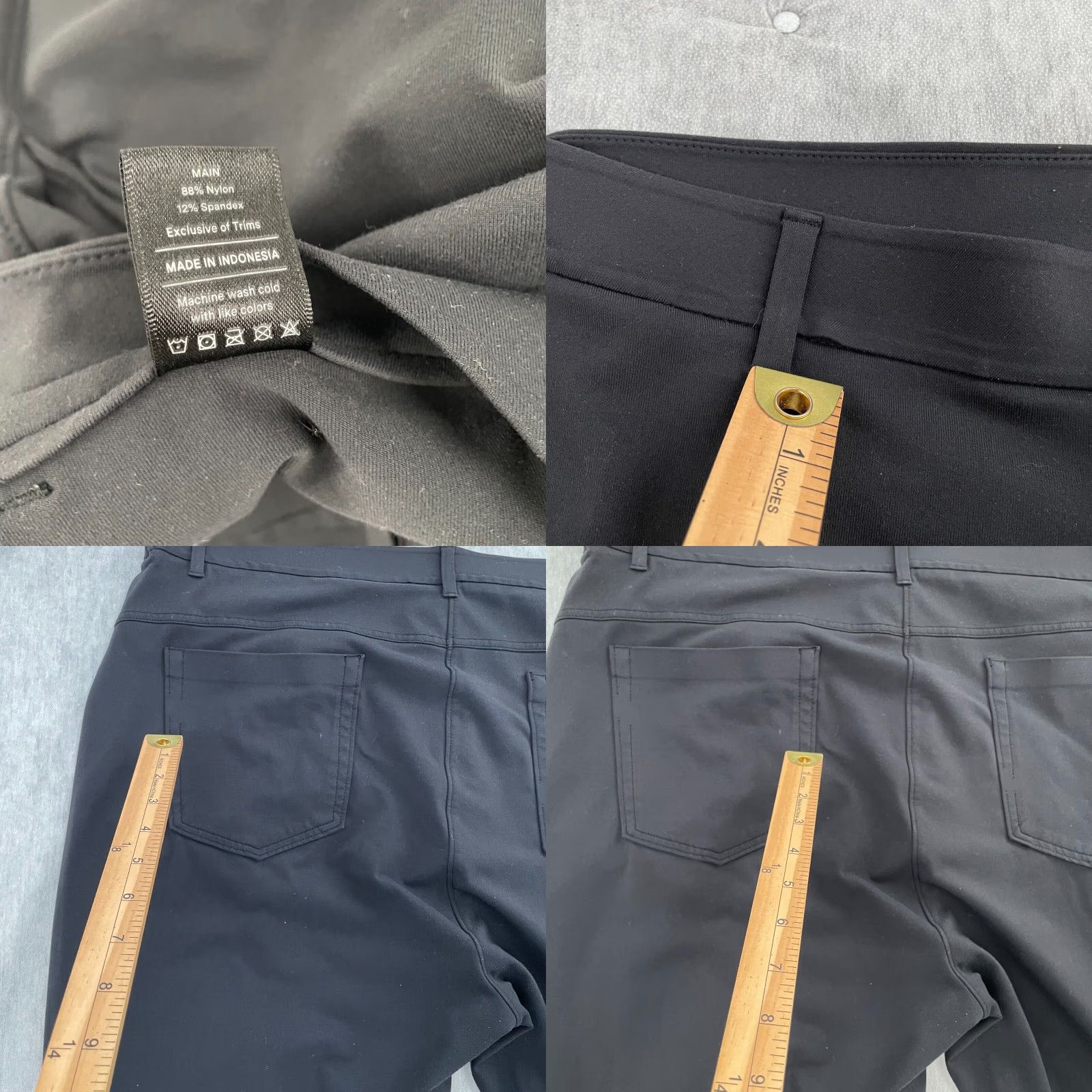 Logo 7 VINTAGE Public Rec Pants Men's 42 Black Chino Stretch Workwear Casual Travel Size US 42 / EU 58 - 8 Thumbnail