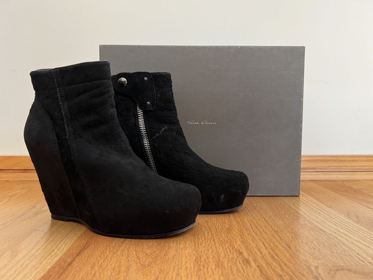 archive rick owens ヒールブーツ　leather black archive rick owens ヒールブーツ leather black 靴