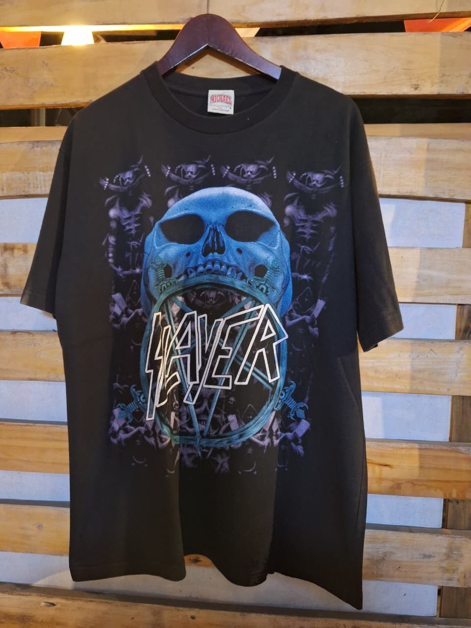 Band Tees RARE VINTAGE 90s SLAYER DIVINE INTERVENTION Size US XL / EU 56 / 4 - 1 Thumbnail