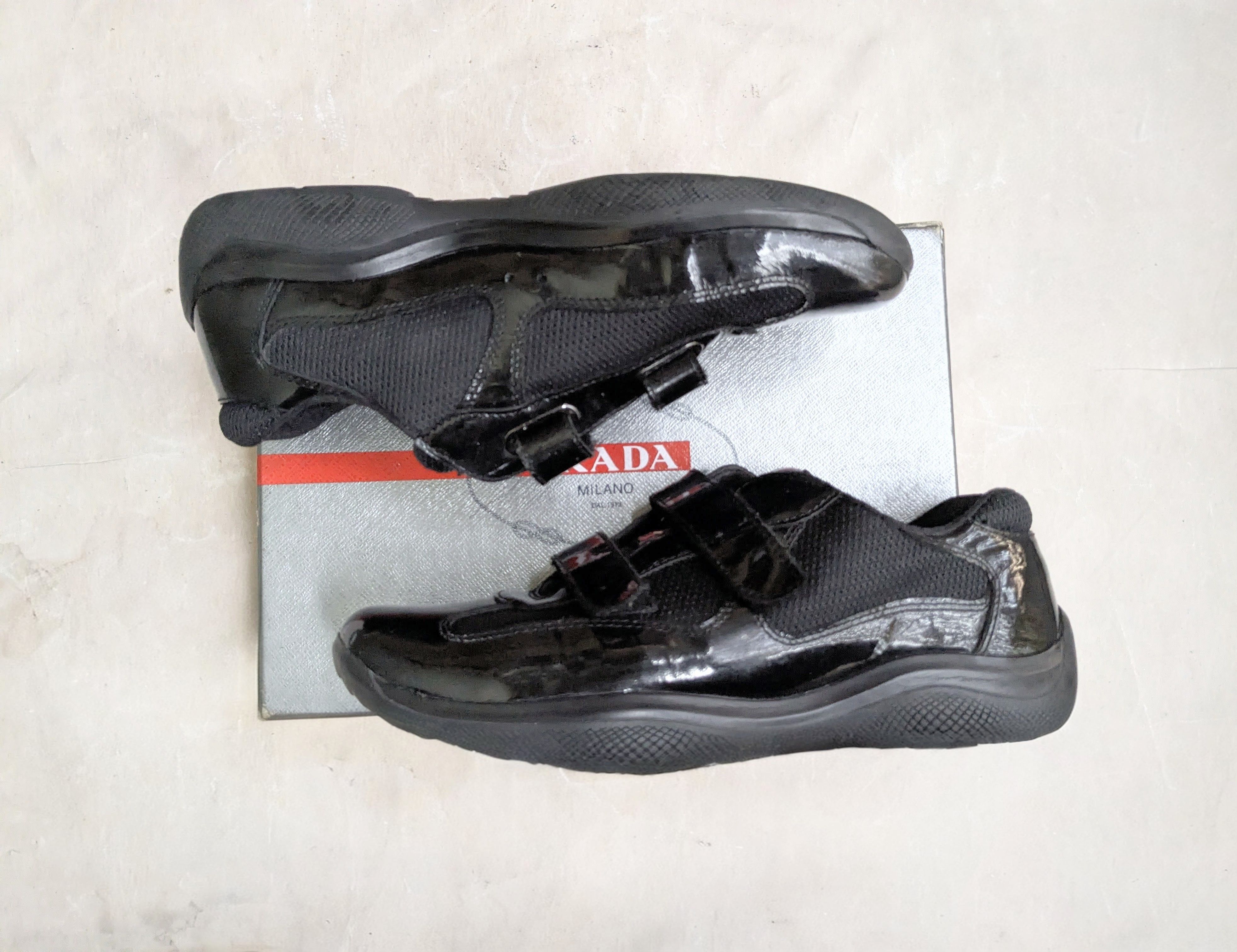 Prada Prada America's Cup Black Red 7.5 Leather Low Tops Size US 7.5 / EU 40-41 - 1 Thumbnail