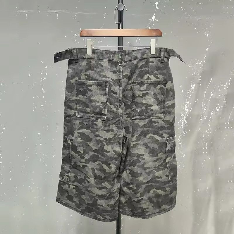 Designer Camo Streetwear Baggy Loose Jorts Shorts Y2k Size US 32 / EU 48 - 3 Thumbnail
