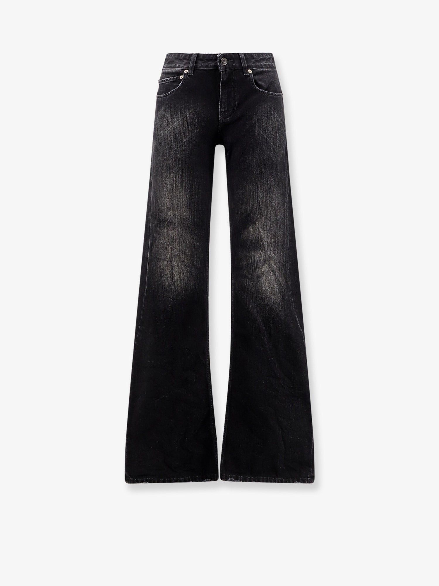 Wide Leg black denim trousers 26 - USA Tariffs Included