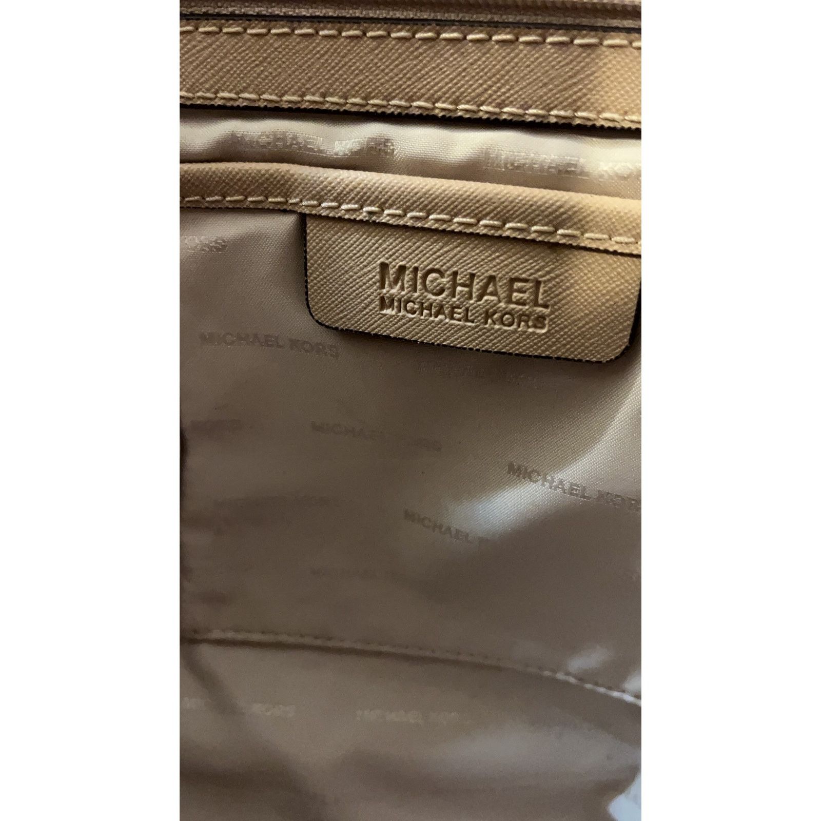 Michael Kors Michael Kors Jet Set Top Zip Tote Beige Large Shoulder Bag Size ONE SIZE - 8 Thumbnail