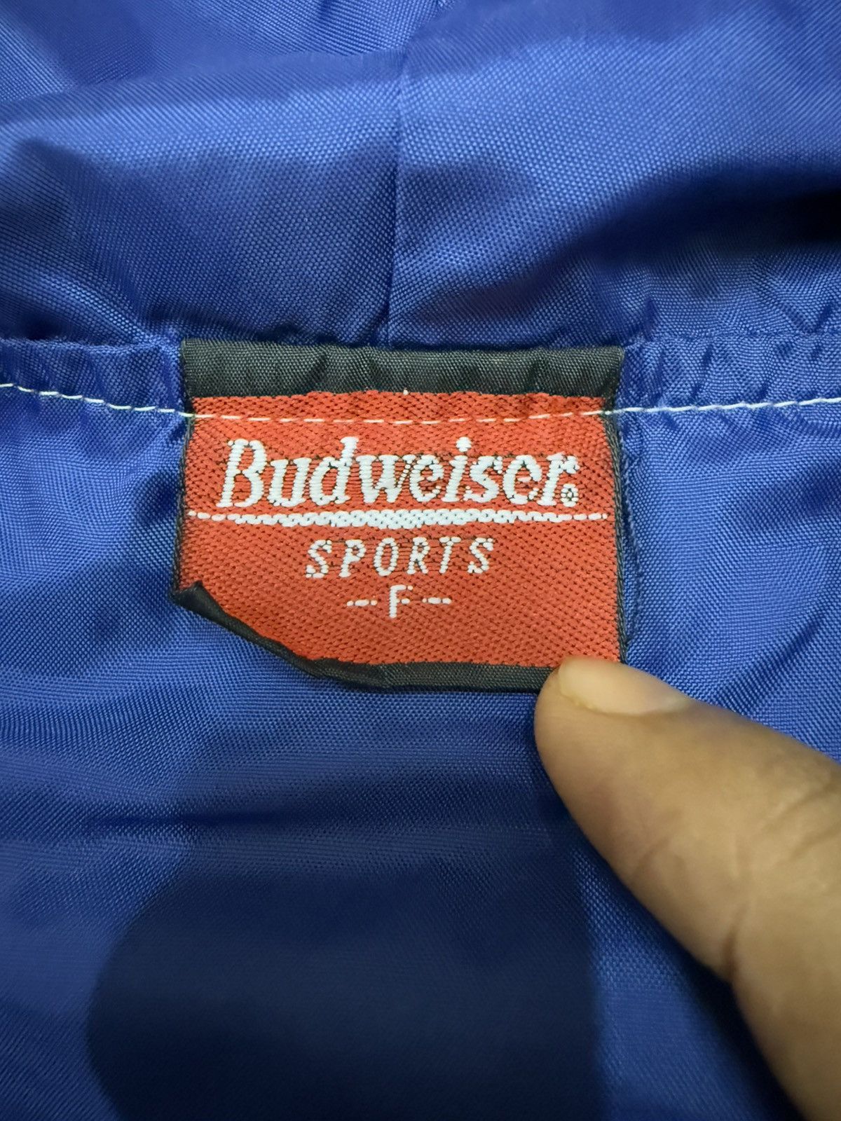 Budweiser × Vintage Vintage Budweiser Sports Pullover Windbreaker Jacket Size US L / EU 52-54 / 3 - 9 Thumbnail