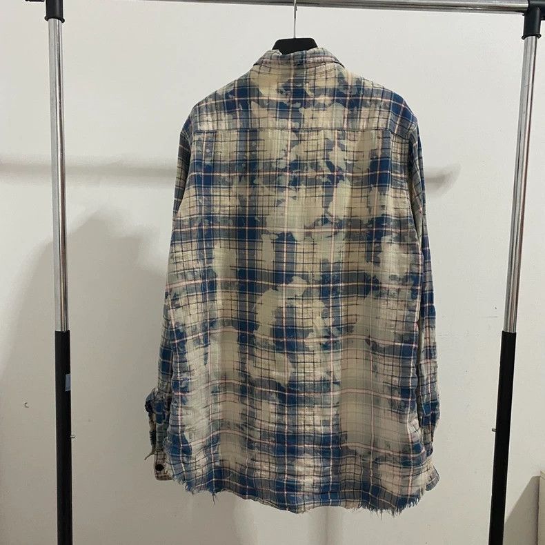 Saint Laurent Paris Blue Rendered Plaid Shirt Size M-2505 Size US M / EU 48-50 / 2 - 2 Thumbnail