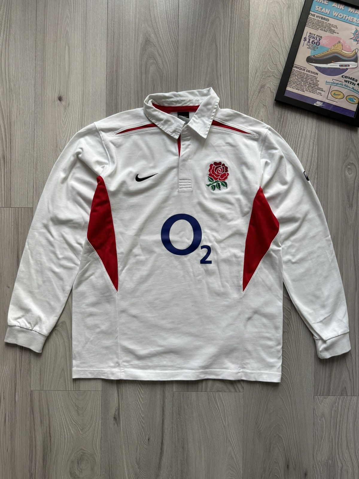 Nike × Vintage Nike England vintage rose rugby t-shirt longsleeve Size US L / EU 52-54 / 3 - 1 Thumbnail