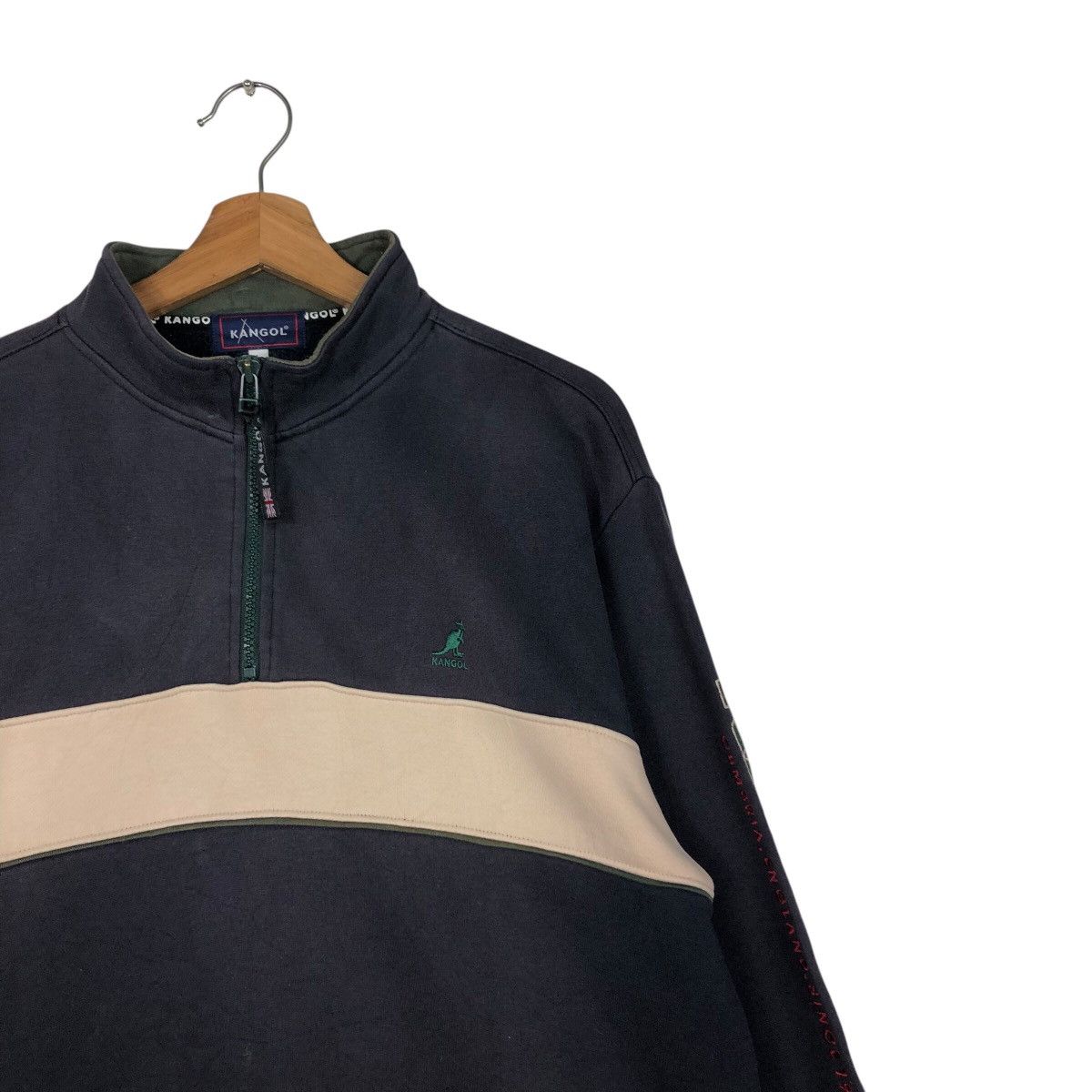 Kangol 📌Vintage Half Zipper Collage Sweatshirt Kangol Size US L / EU 52-54 / 3 - 7 Thumbnail