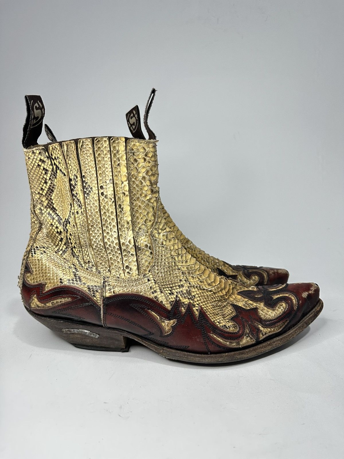 Sendra 4660 Sendra Python Skin Leather Ankle Boots PITON Barr Size US 9 / EU 42 - 1 Thumbnail