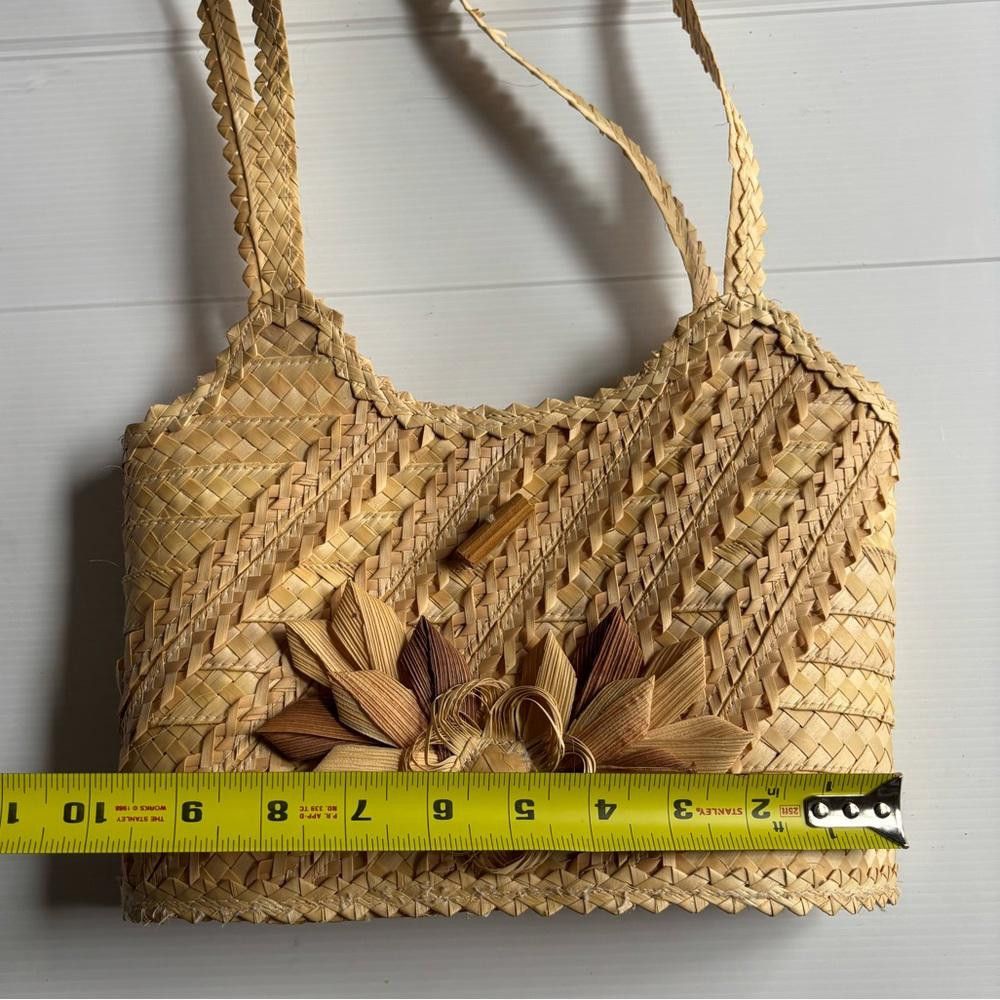 Designer Vintage Hawaiian Handmade Woven Handbag 9x7 Inches Size ONE SIZE - 6 Thumbnail