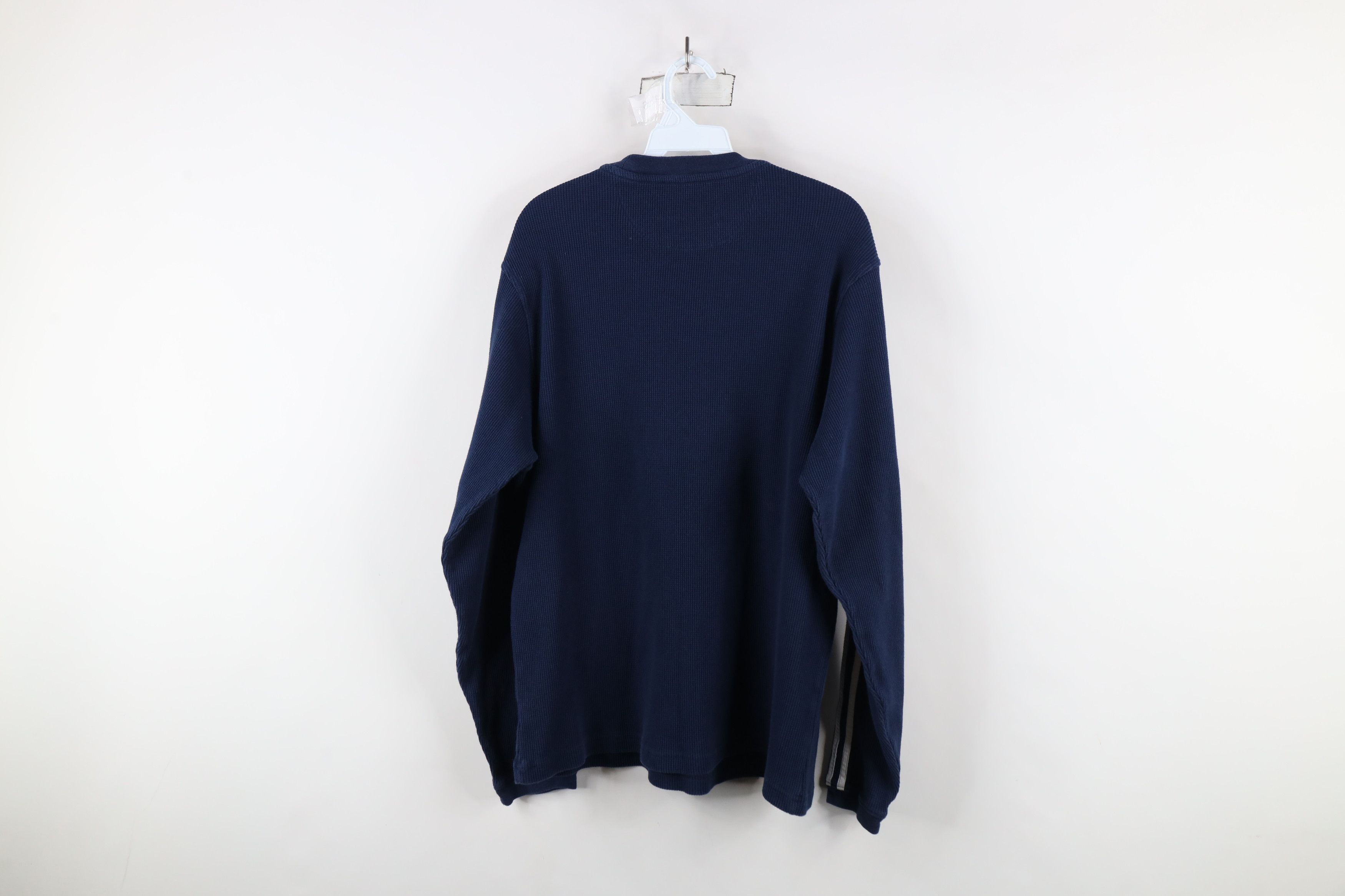 Adidas × Vintage Vintage Adidas Basketball Thermal Waffle Knit T-Shirt Blue Size US XL / EU 56 / 4 - 8 Thumbnail
