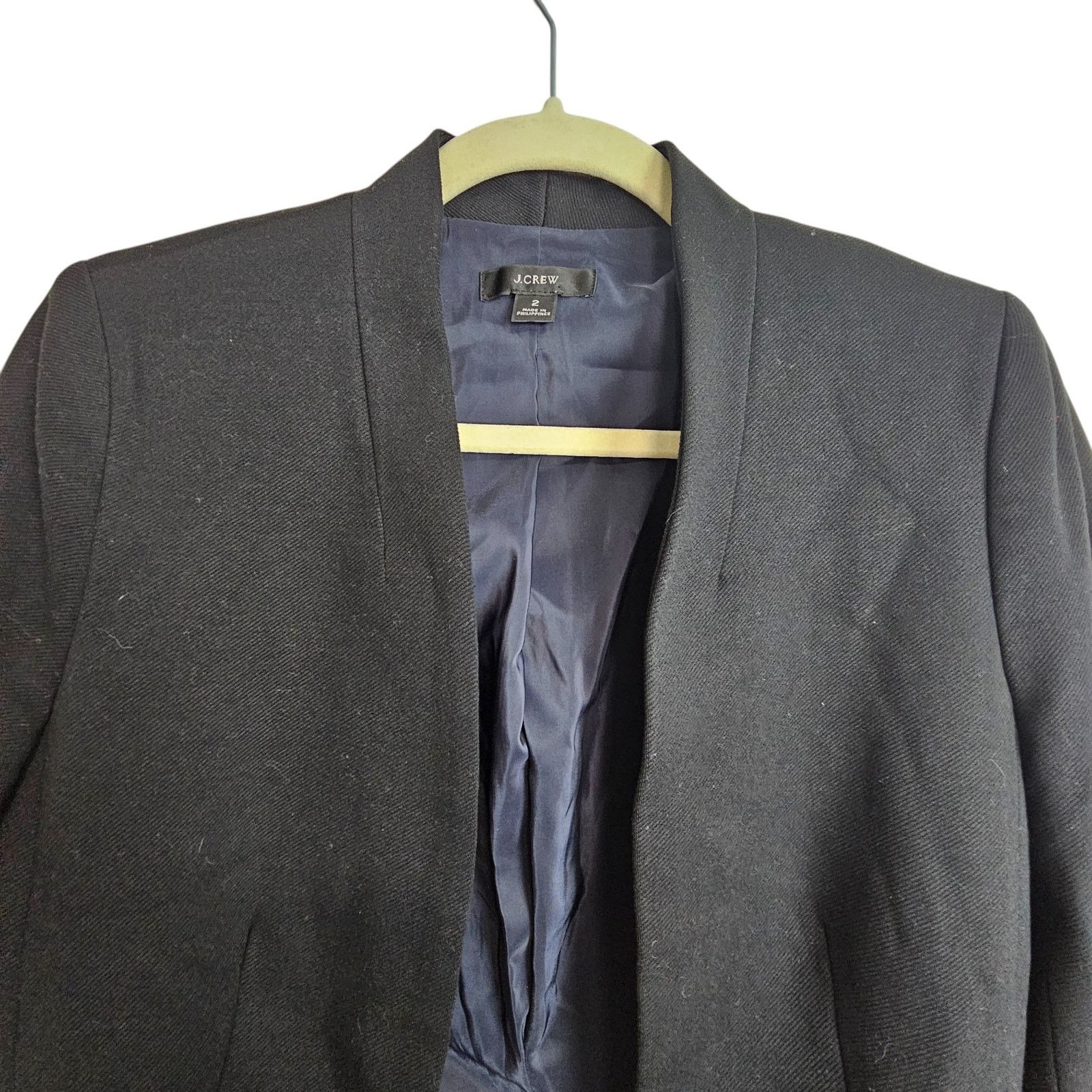 J.Crew J Crew Womens Open Front Blazer 2 Classic Minimalist Capsule Size XS / US 0-2 / IT 36-38 - 2 Thumbnail