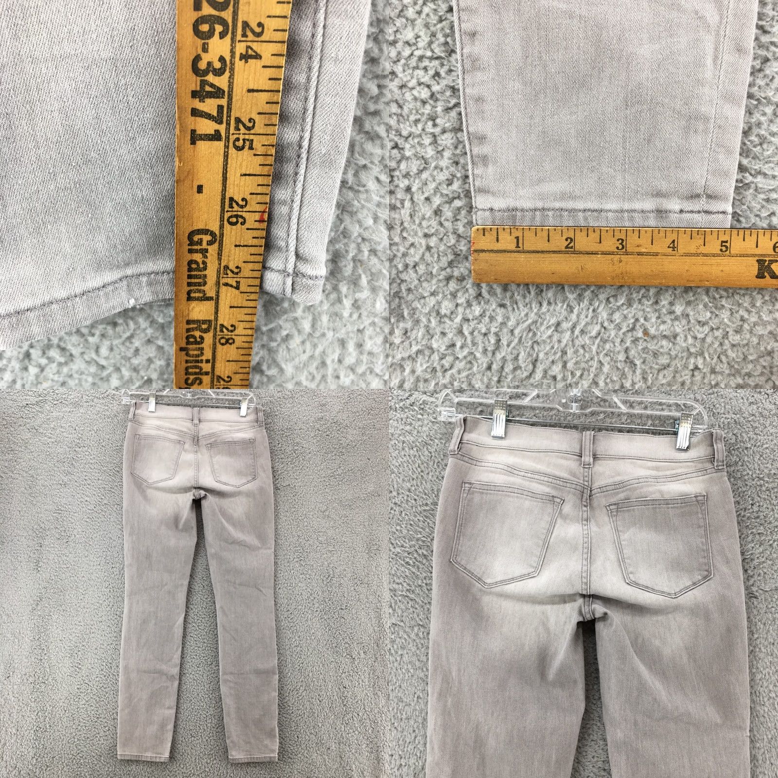 J.Crew J.Crew Stretch Skinny Jeans Women - 26 Grey Low Rise Zip Fly Button - 5 Pocket - Retored Size 26" / US 2 / IT 38 - 8 Thumbnail